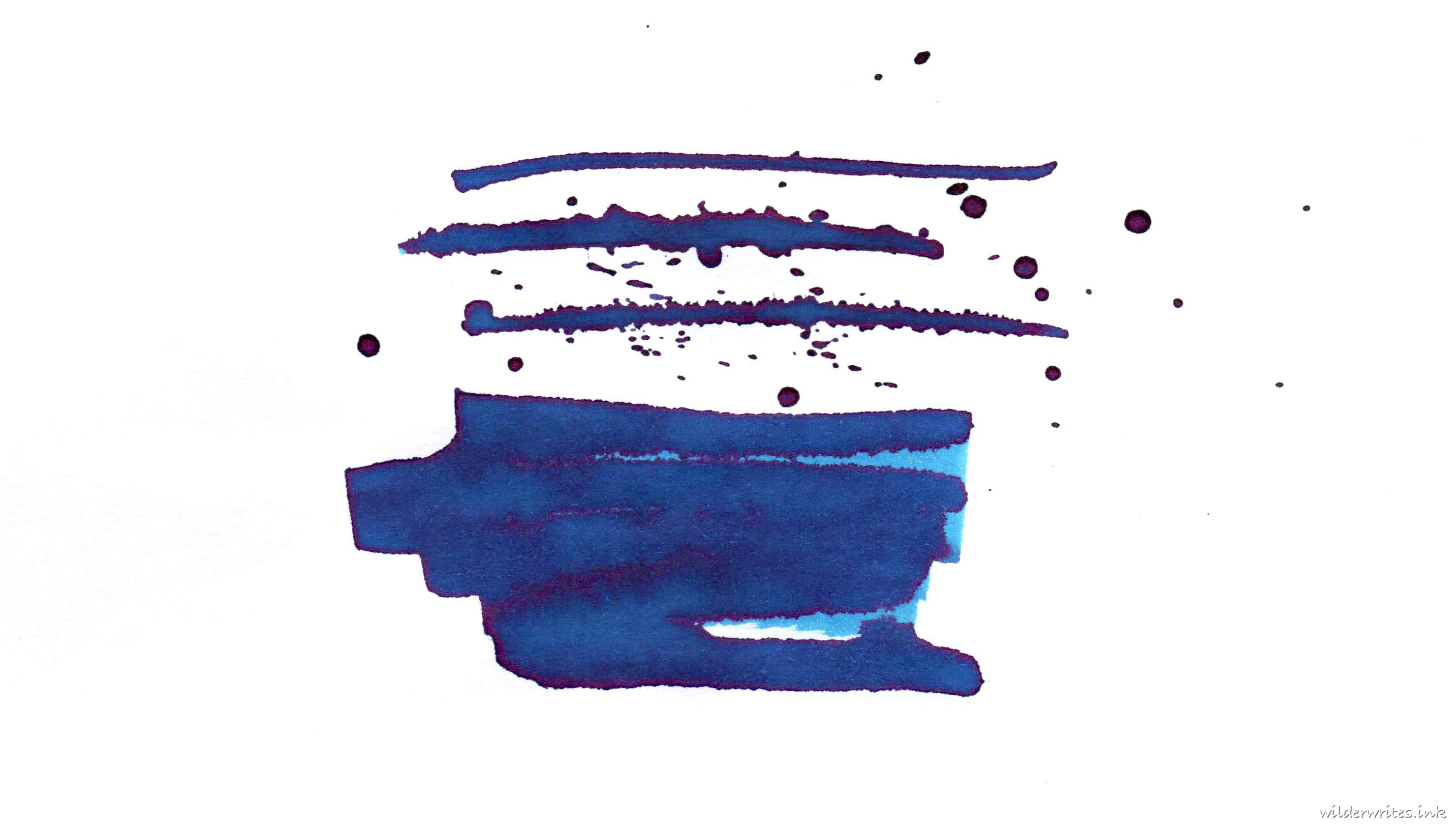 Blackstone Barrier Reef Blue sampled on Rhodia paper