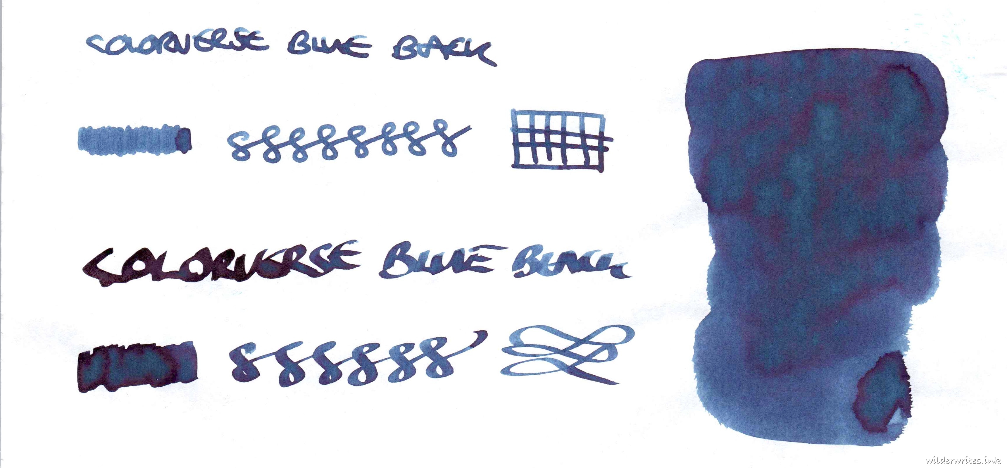 Colorverse Blue Black on Tomoe River (52gsm)