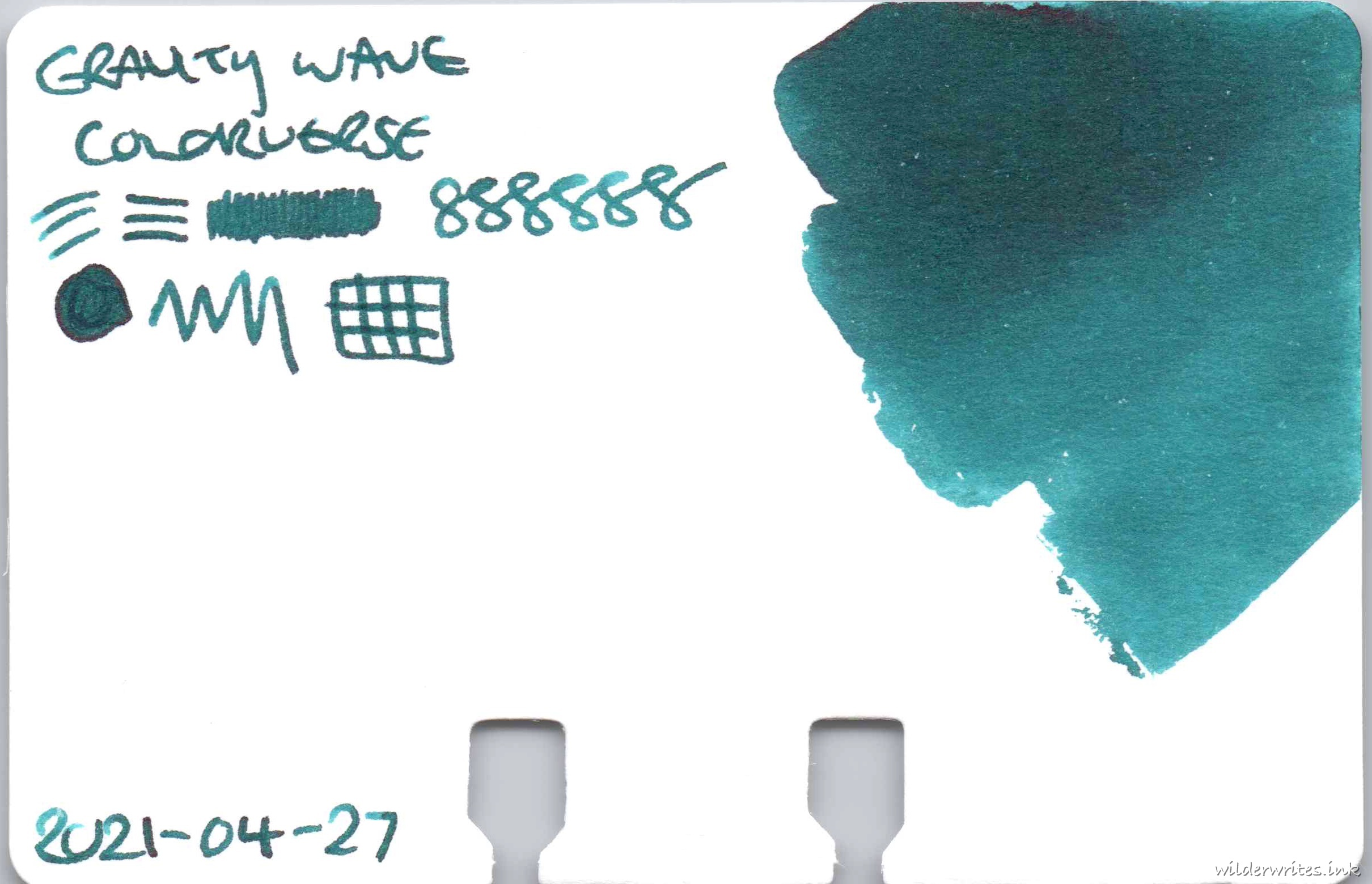 Colorverse Gravity Wave on Col-o-dex card