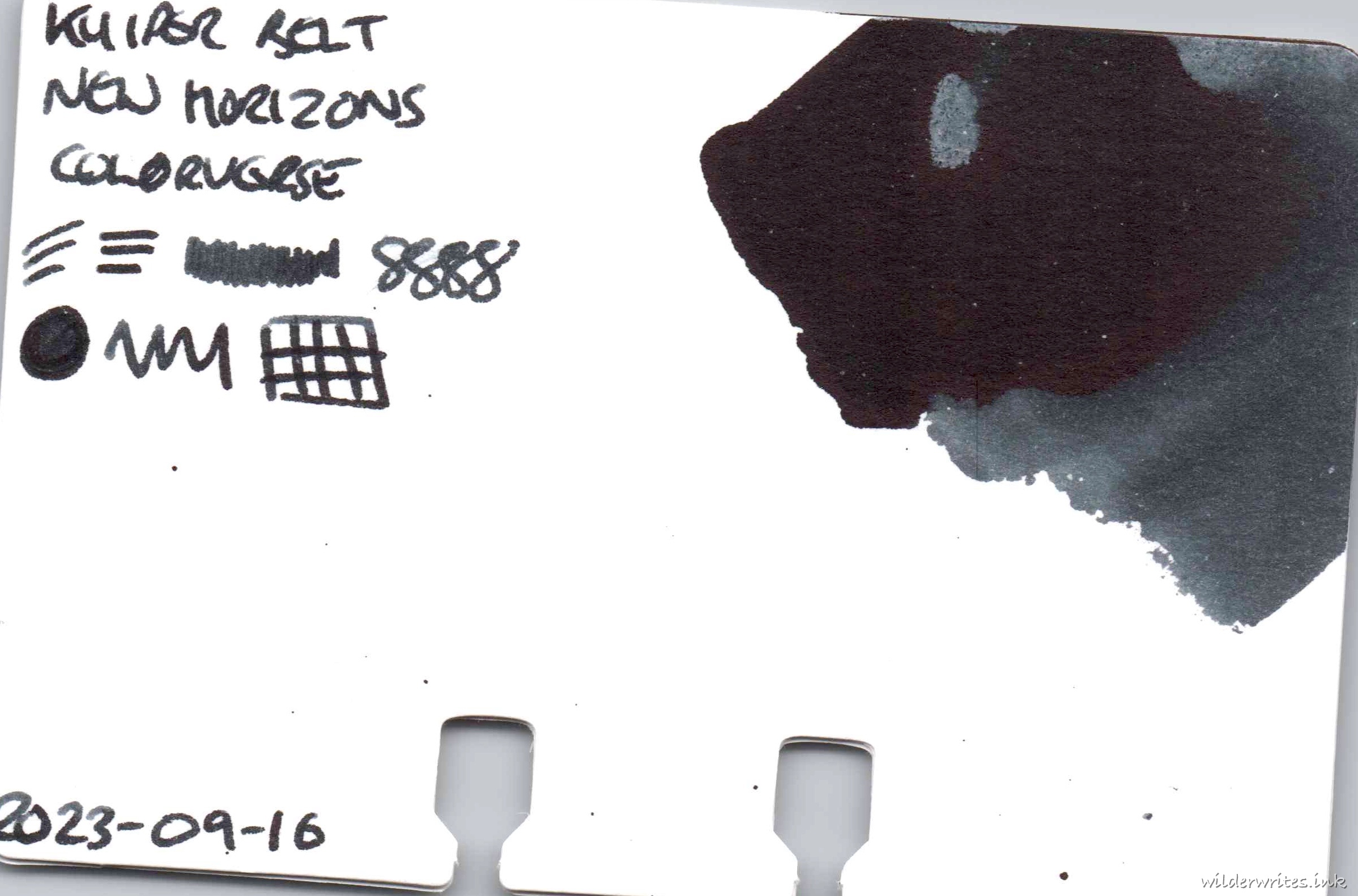 Colorverse New Horizons Kuiper Belt on Col-o-dex card