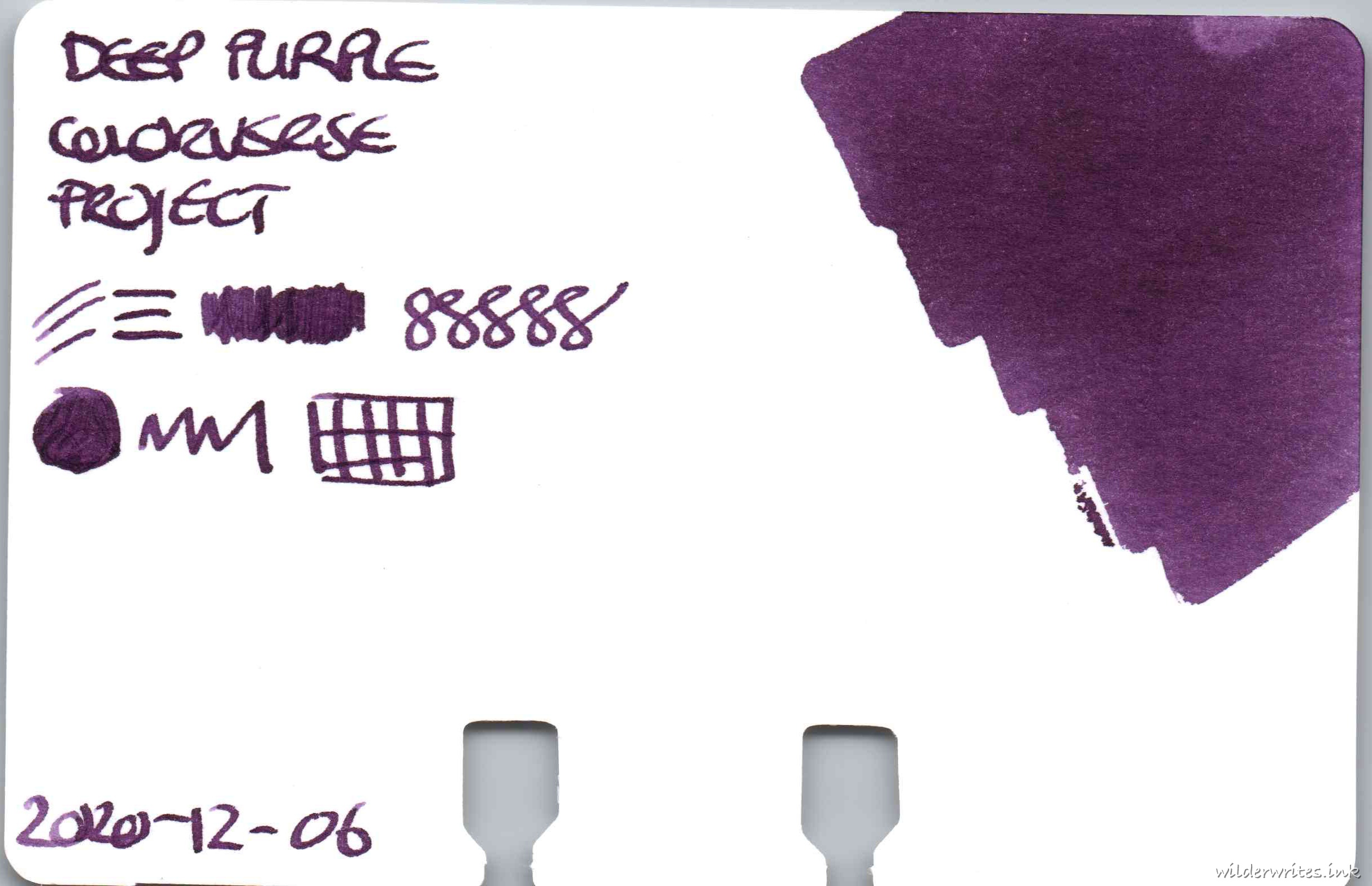 Colorverse Project Deep Purple on Col-o-dex card