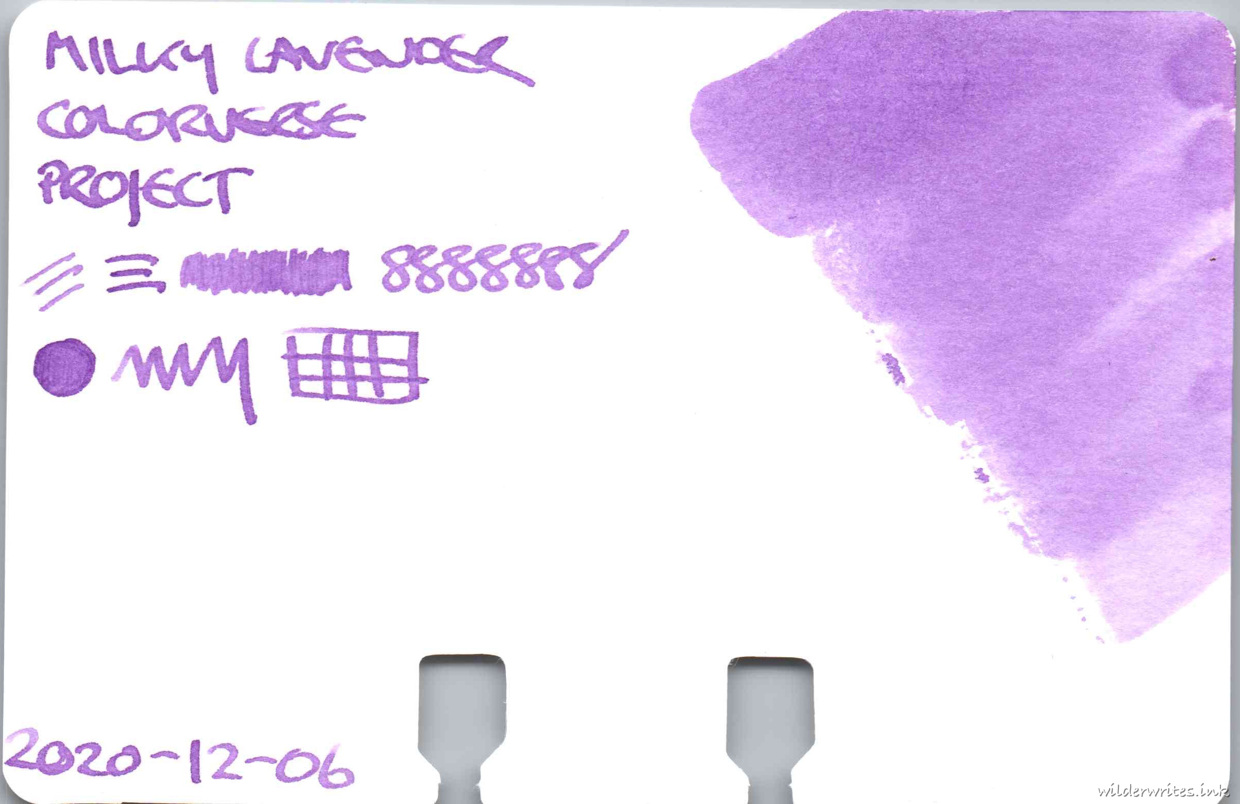 Colorverse Project Milky Lavender on Col-o-dex card