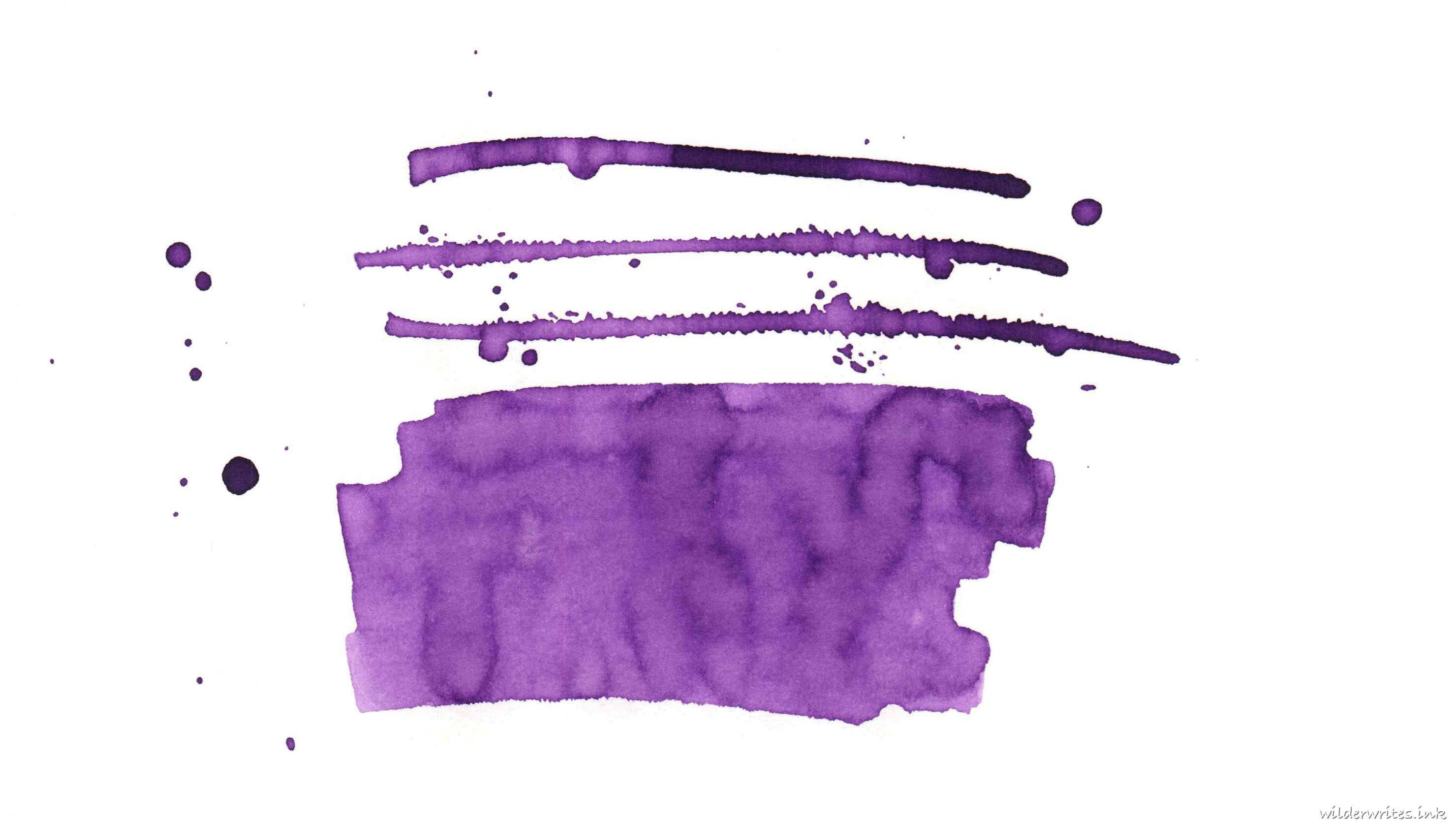 Colorverse Project Milky Lavender sampled on Midori paper