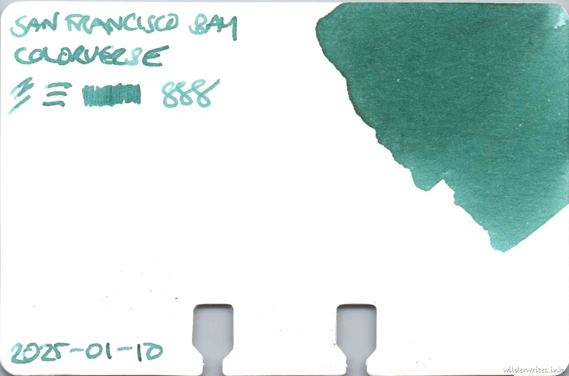 Colorverse San Francisco Pen Show San Francisco Bay on Col-o-dex card