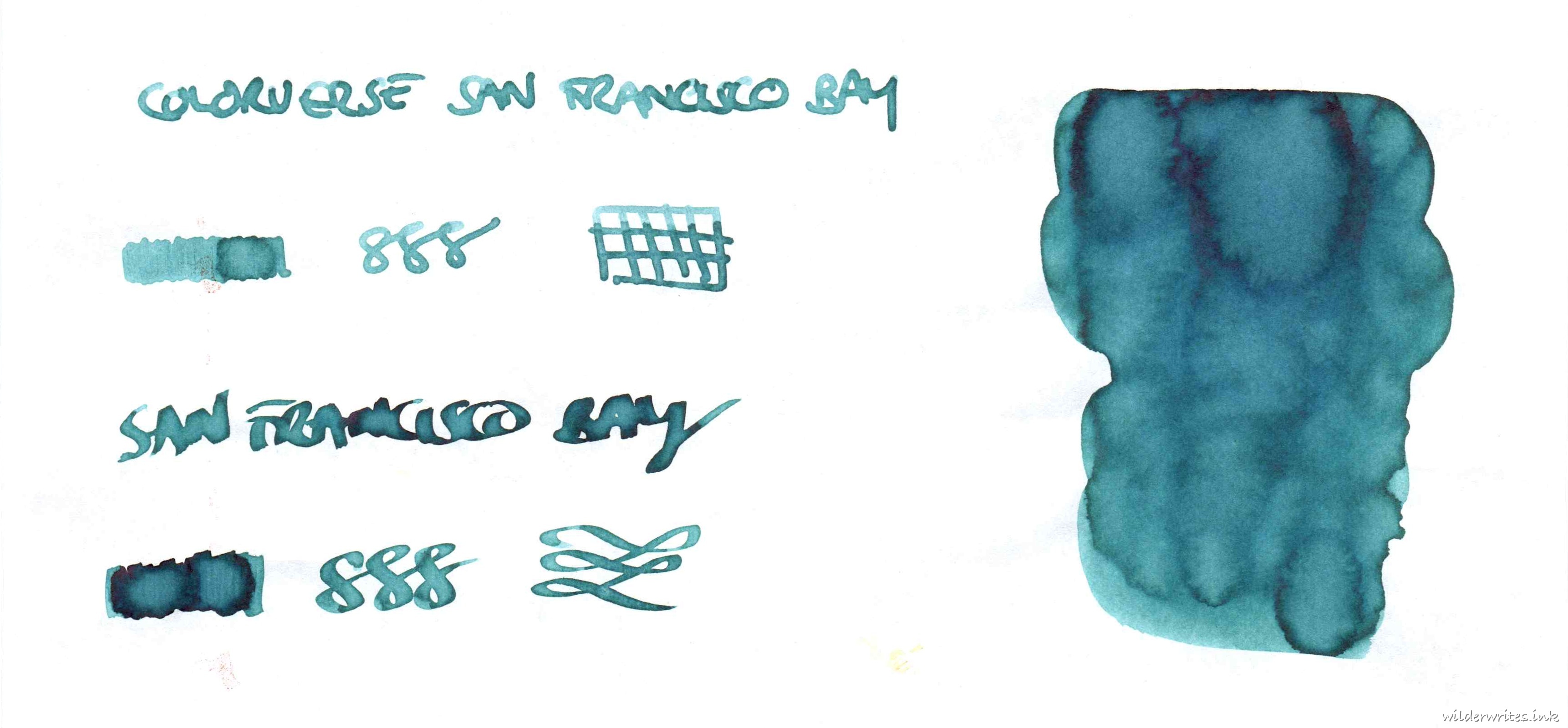 Colorverse San Francisco Pen Show San Francisco Bay on Tomoe River (52gsm)