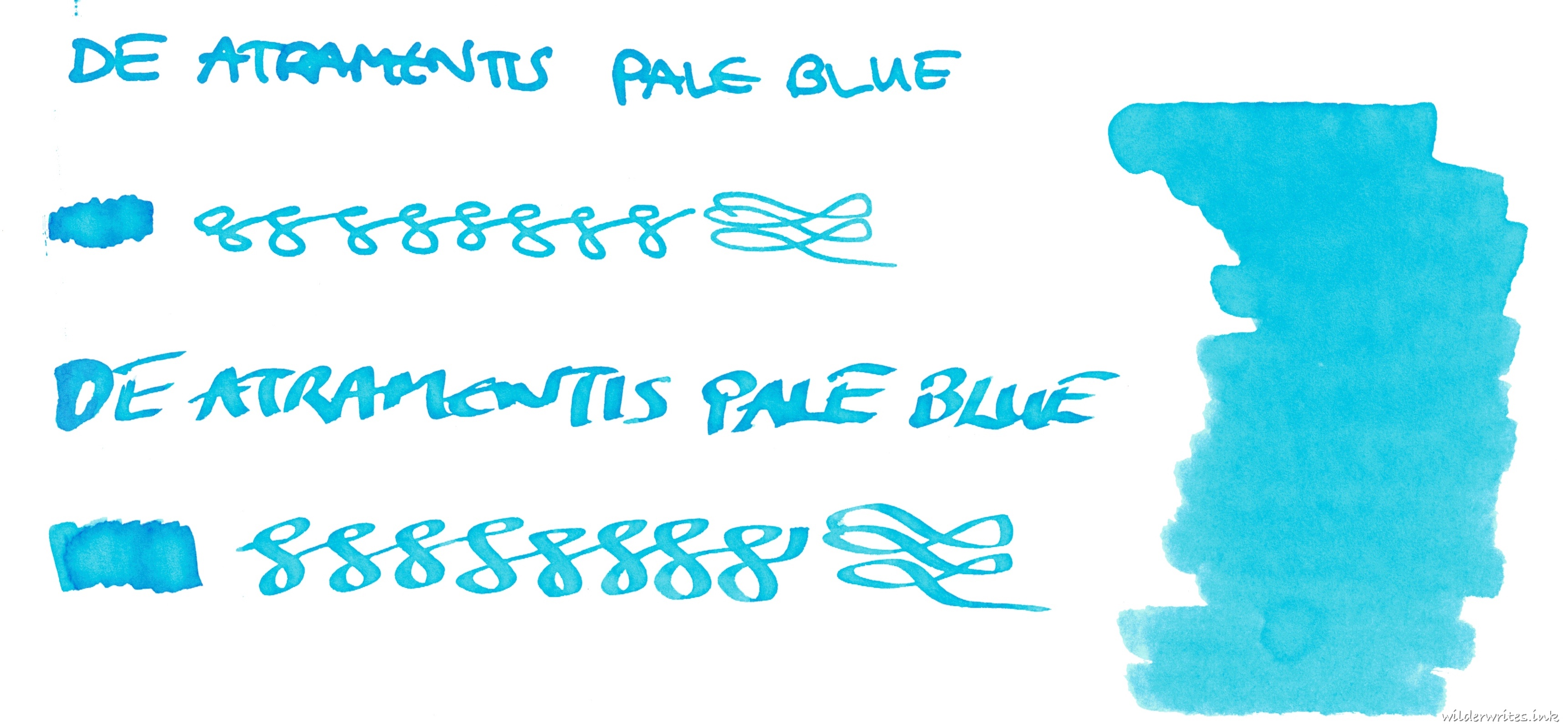 De Atramentis Pale Blue on Tomoe River (52gsm)