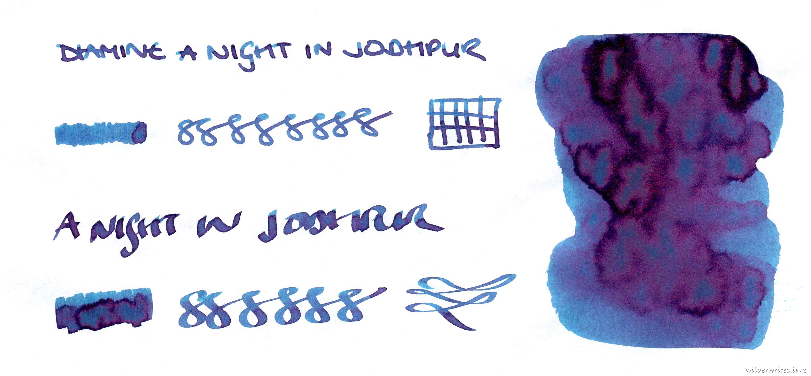 Diamine A Night In Jodhpur on Tomoe River (52gsm)