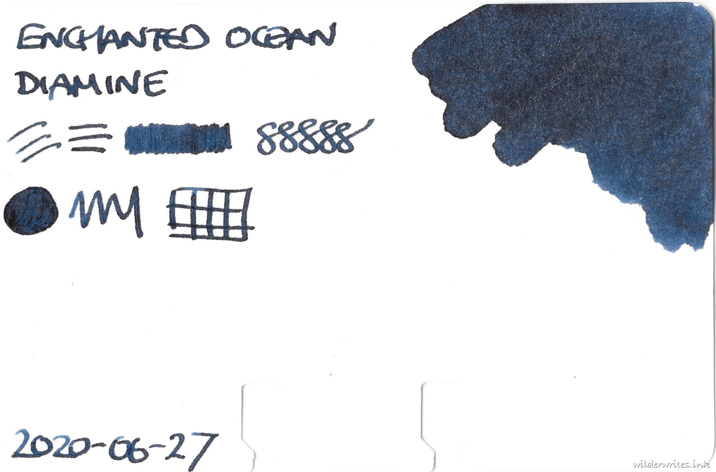 Diamine Enchanted Ocean on Col-o-dex card