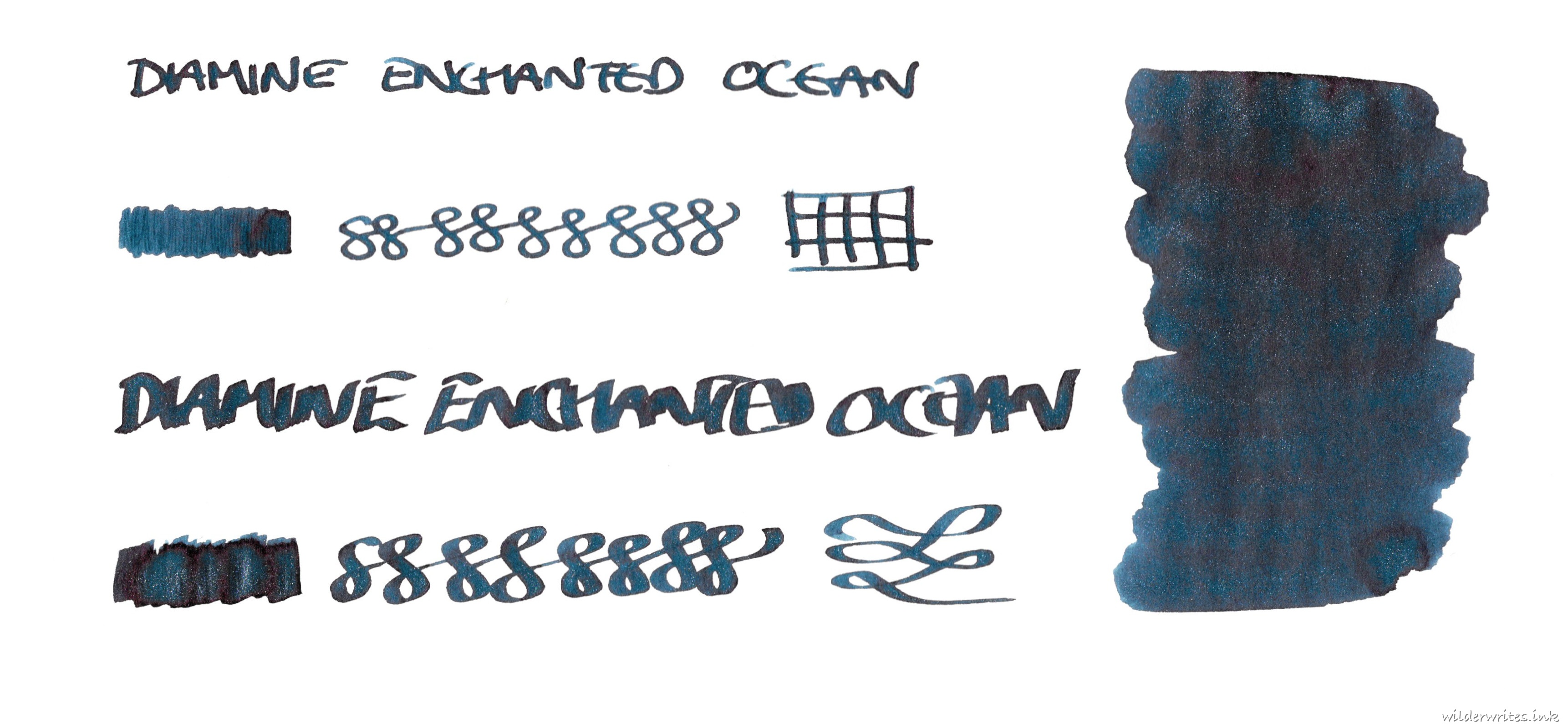 Diamine Enchanted Ocean on Tomoe River (52gsm)