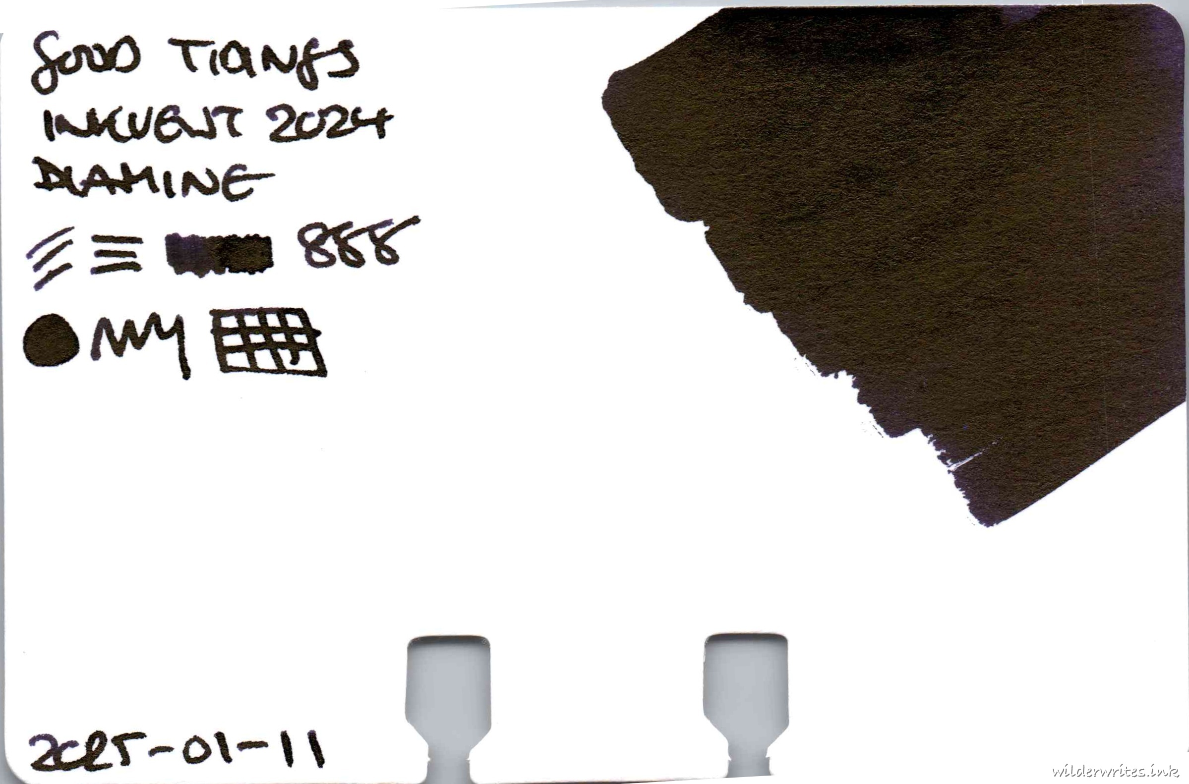 Diamine Inkvent 2024 Good Tidings on Col-o-dex card