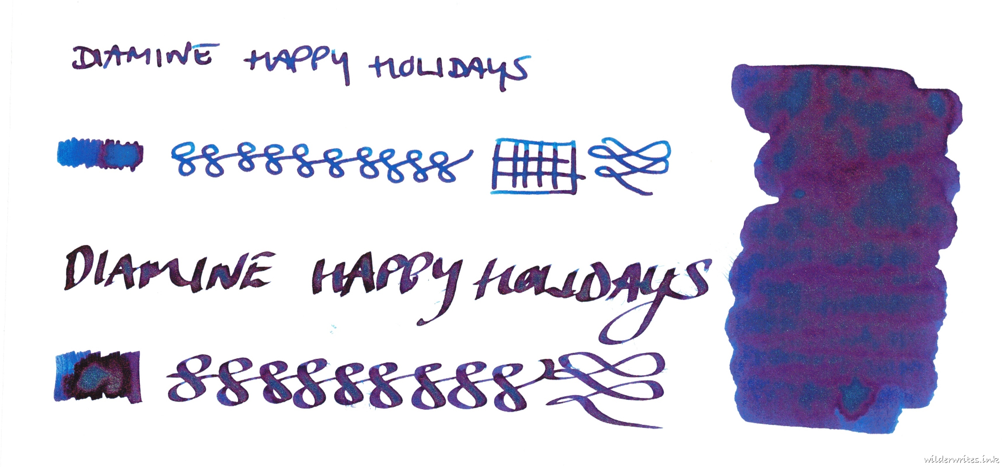 Diamine Inkvent Happy Holidays on Tomoe River (52gsm)