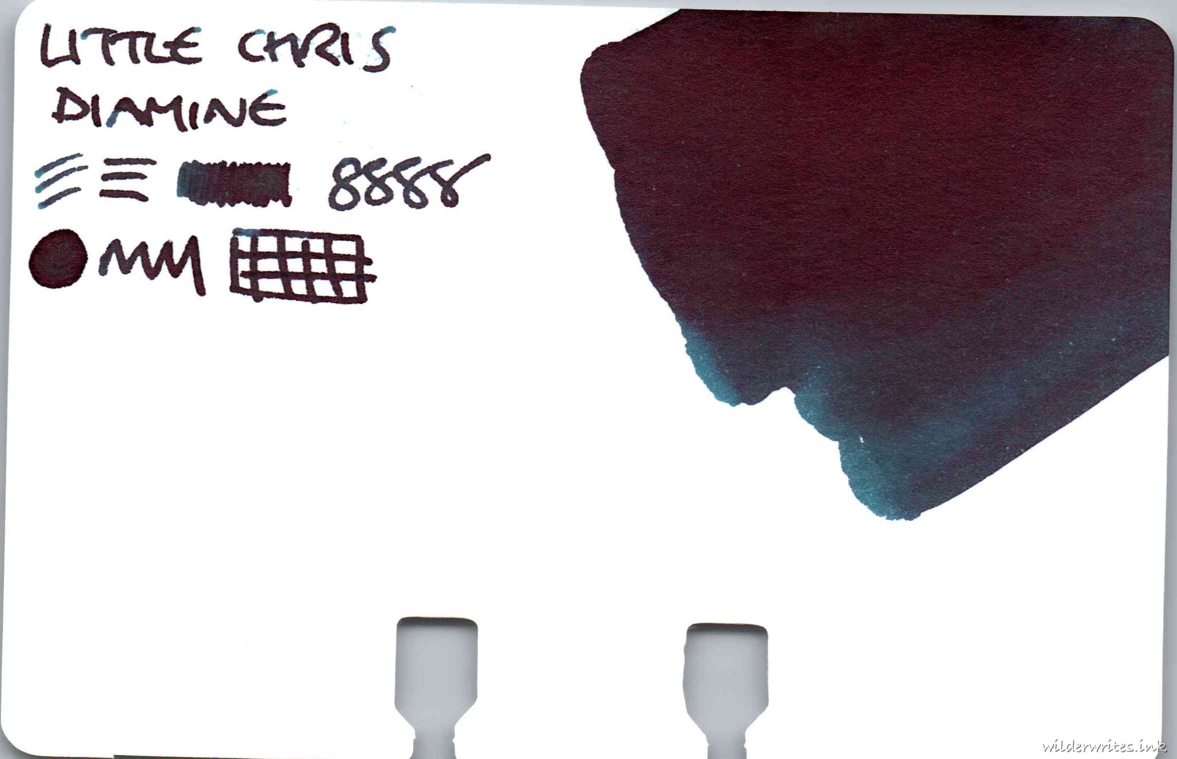 Diamine Little Chris on Col-o-dex card