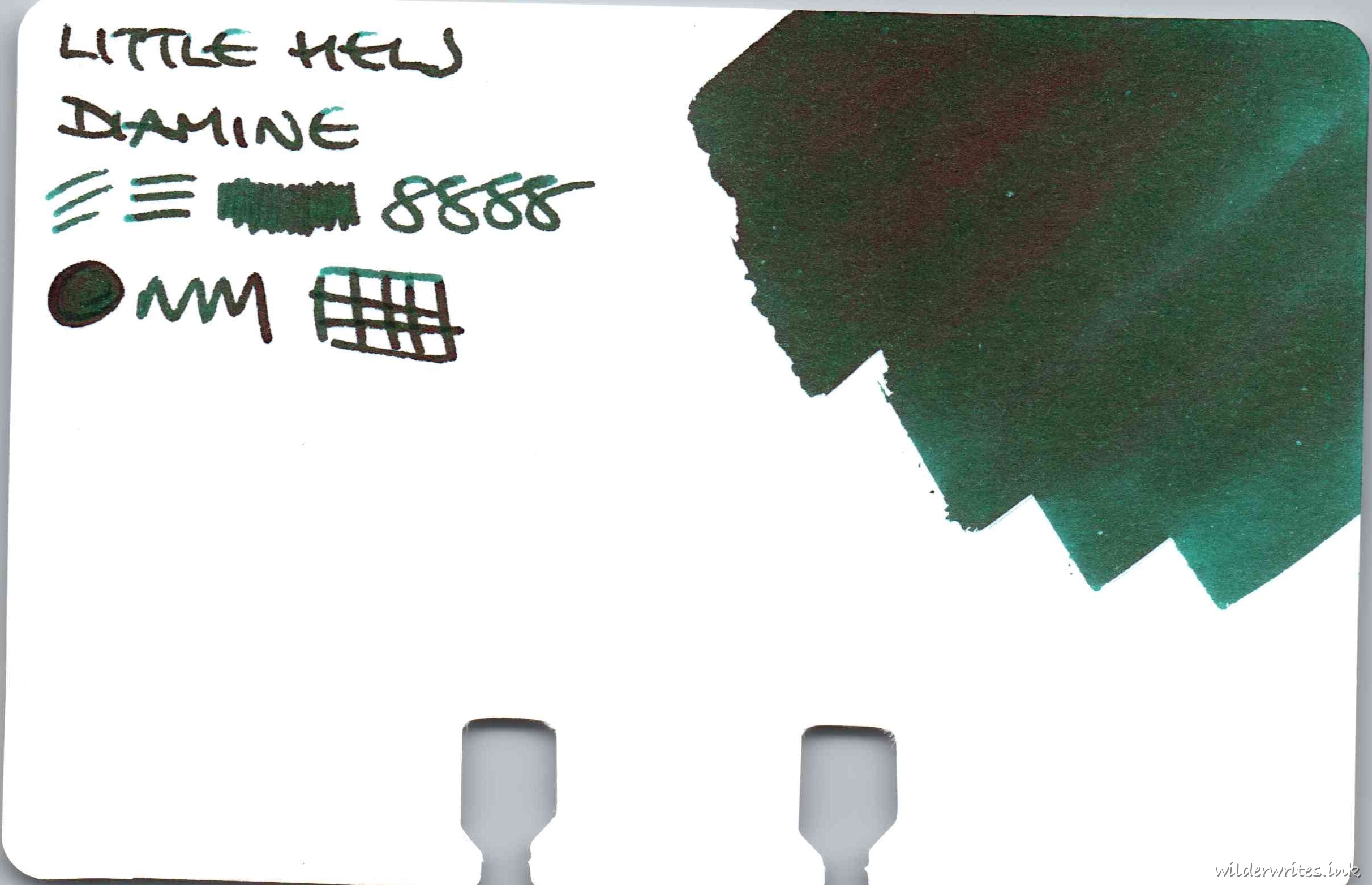 Diamine Little Hels on Col-o-dex card