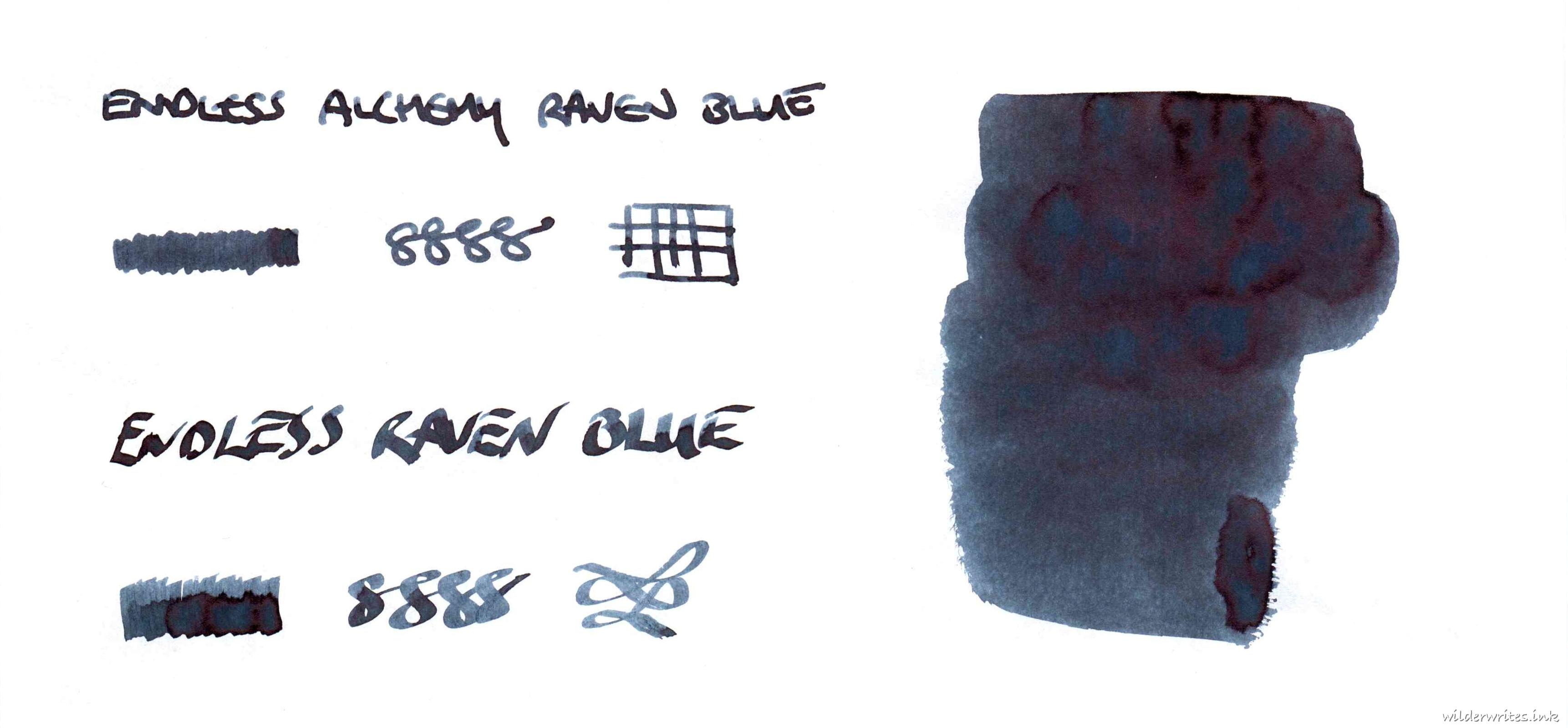 Endless Alchemy Raven Blue on Tomoe River (52gsm)