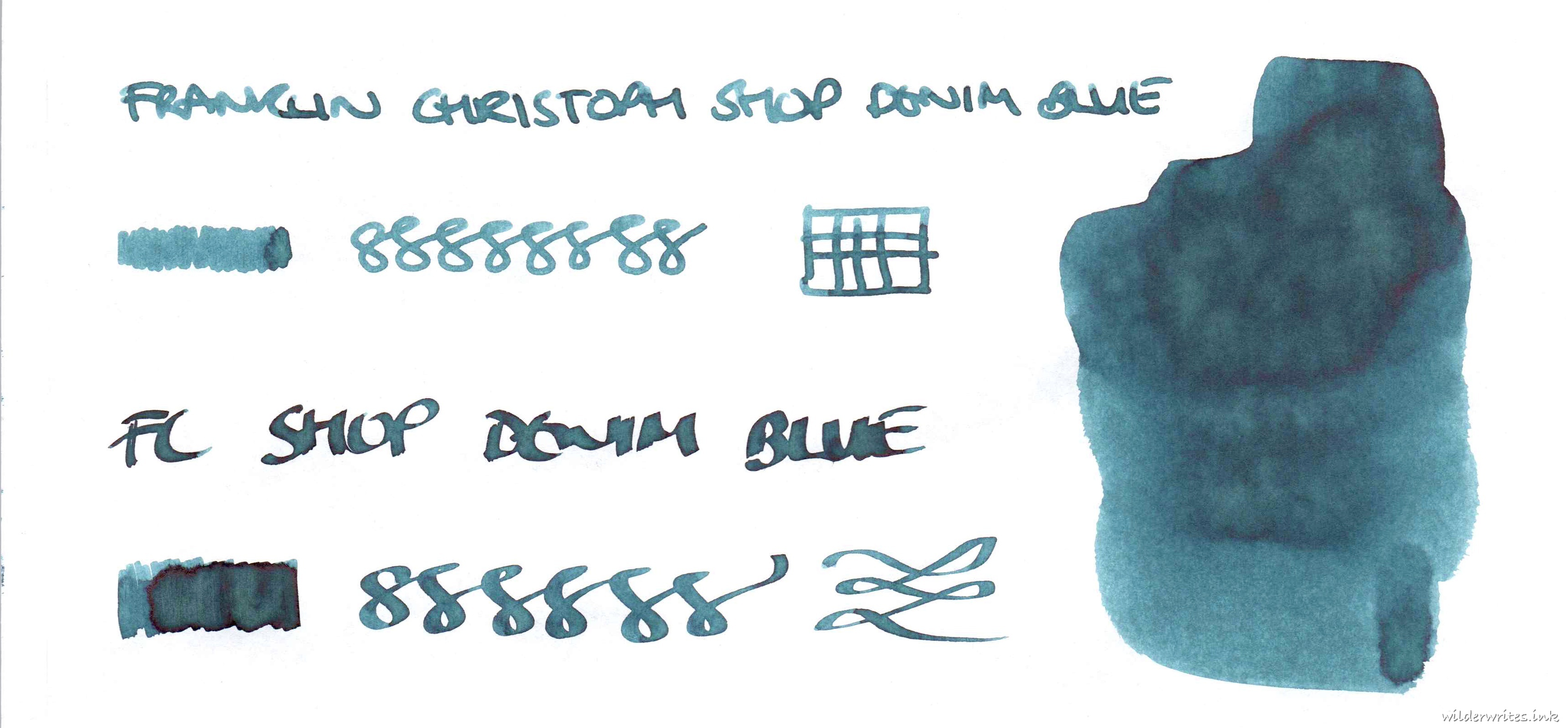 Franklin Christoph Shop Denim Blue on Tomoe River (52gsm)