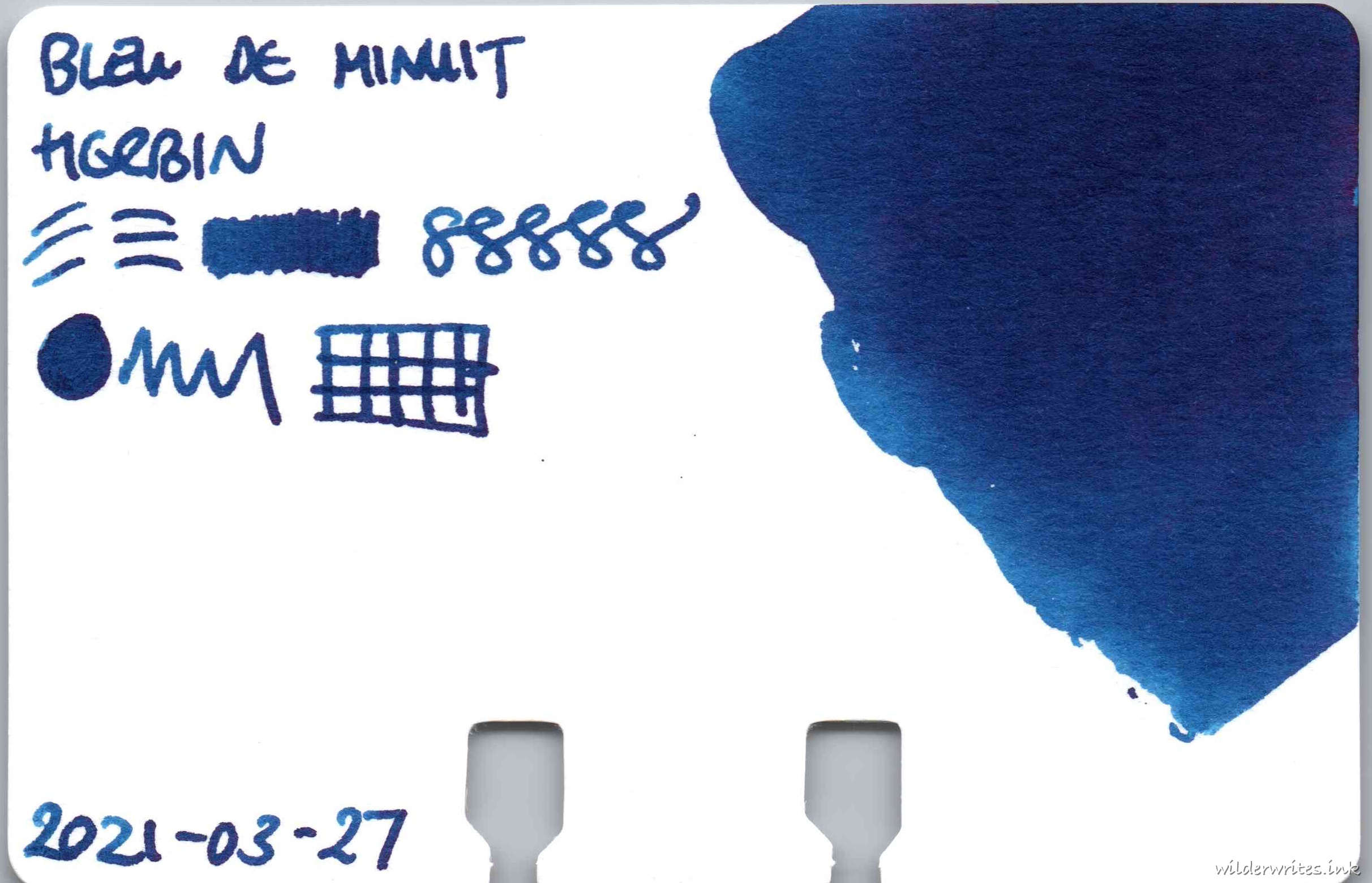 Herbin Bleu De Minuit on Col-o-dex card