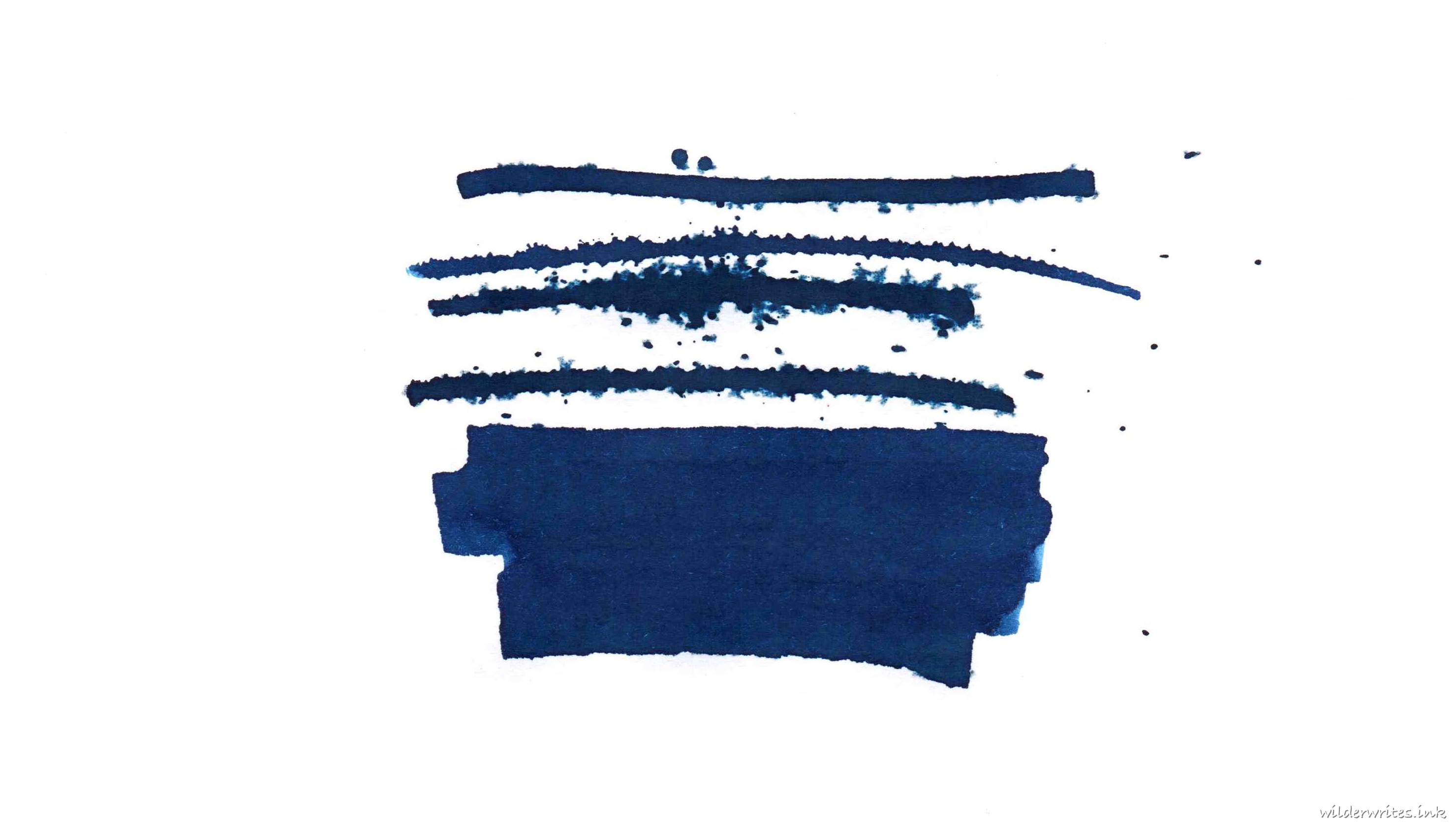 Herbin Bleu De Minuit sampled on Rhodia paper