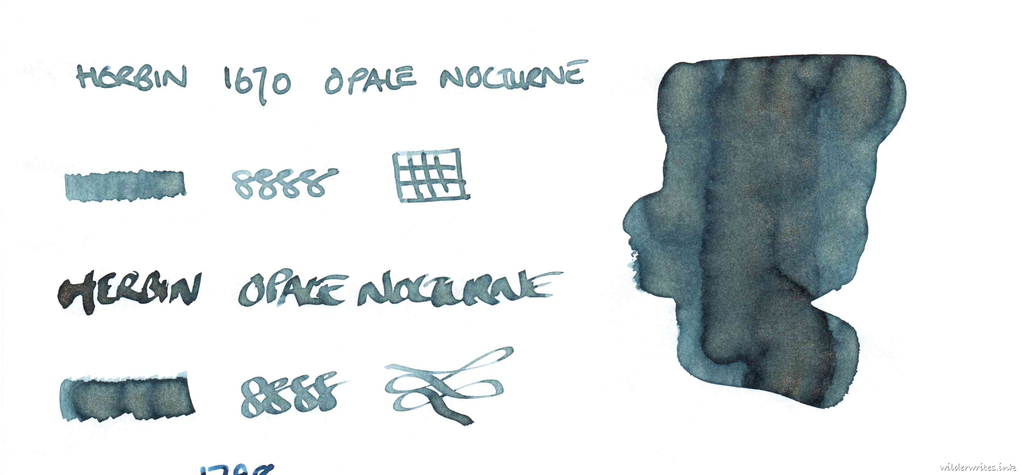 Herbin Les Encres 1670 Opale Nocturne on Tomoe River (52gsm)