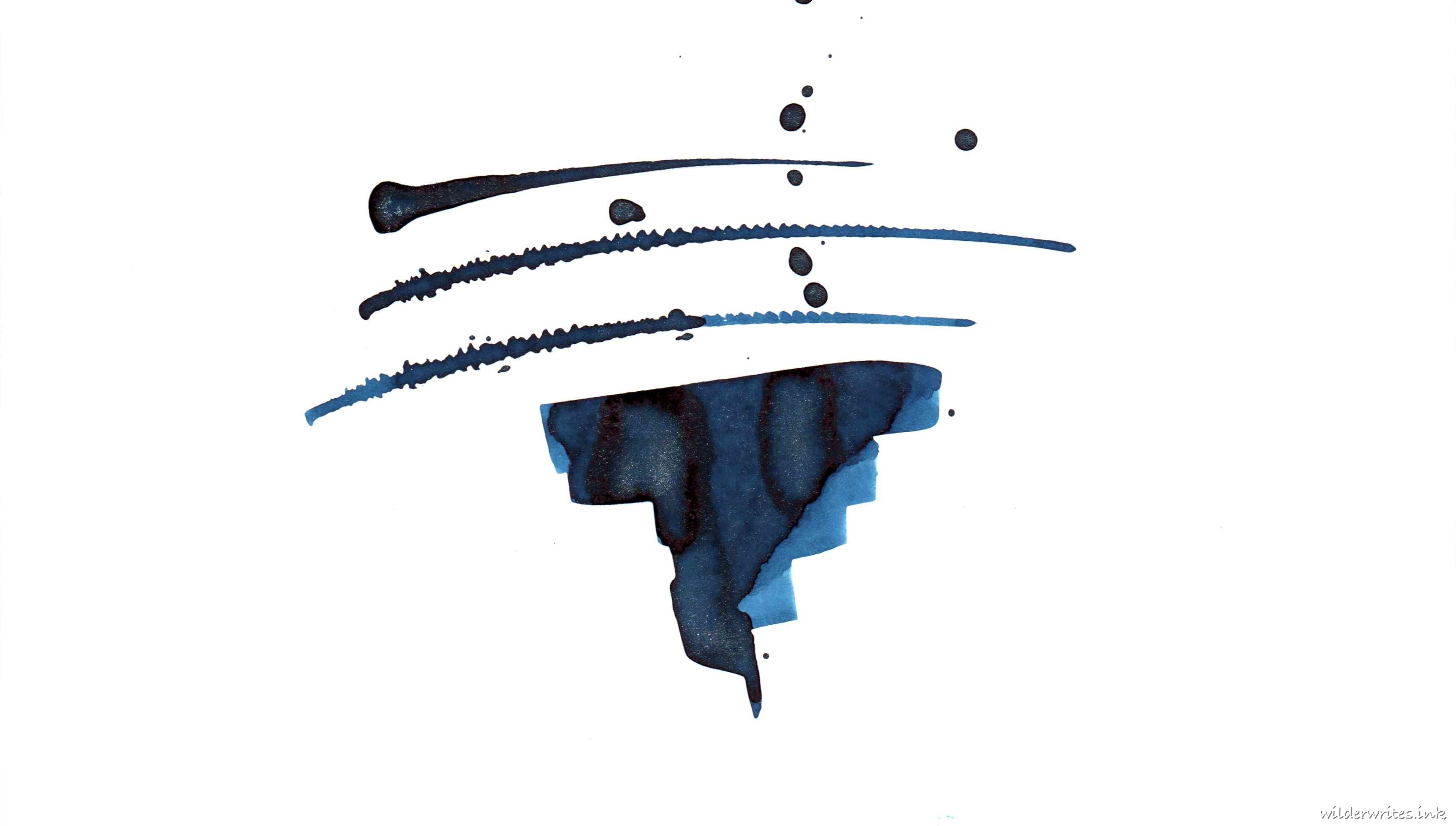 Herbin Les Encres 1798 Diamant Bleu sampled on Cosmo Air Light paper