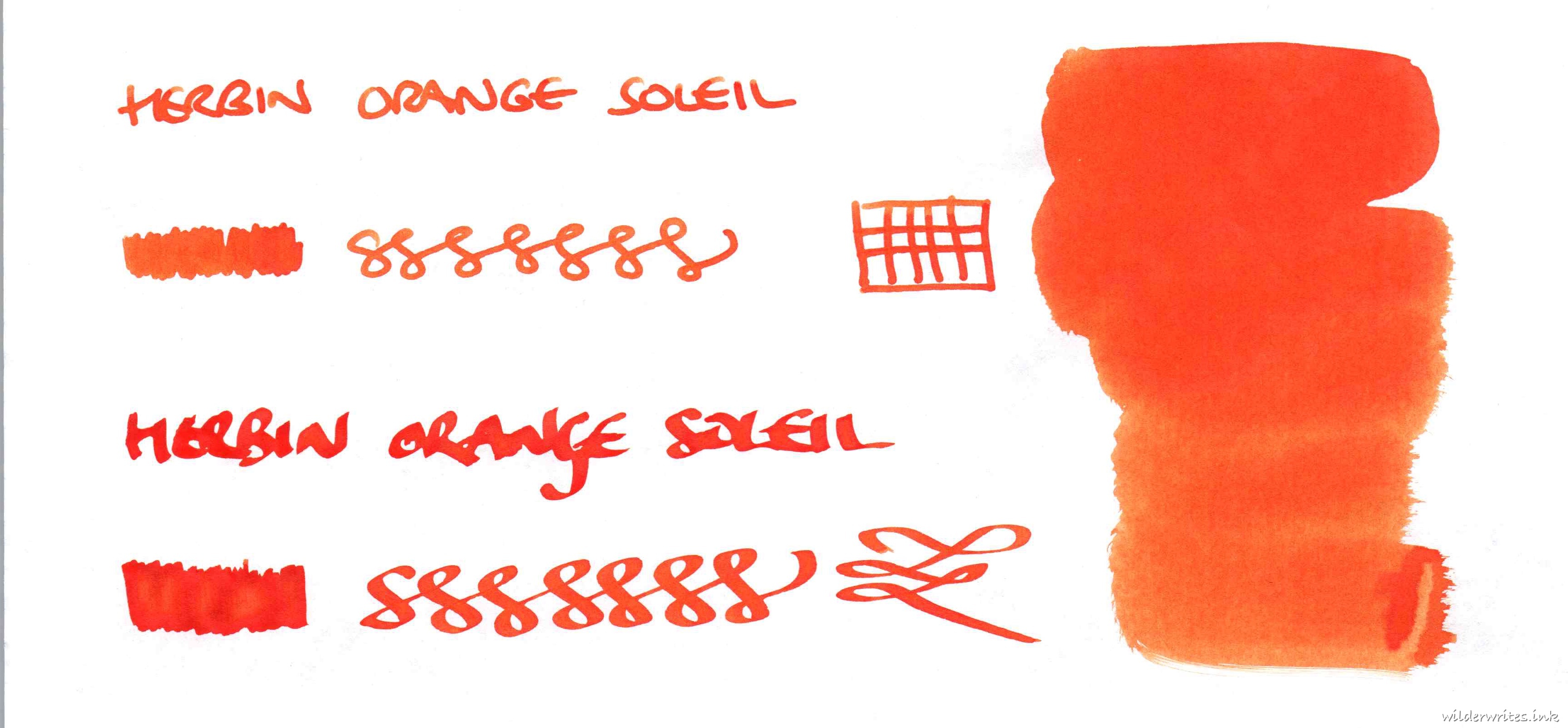 Herbin Orange Soleil on Tomoe River (52gsm)