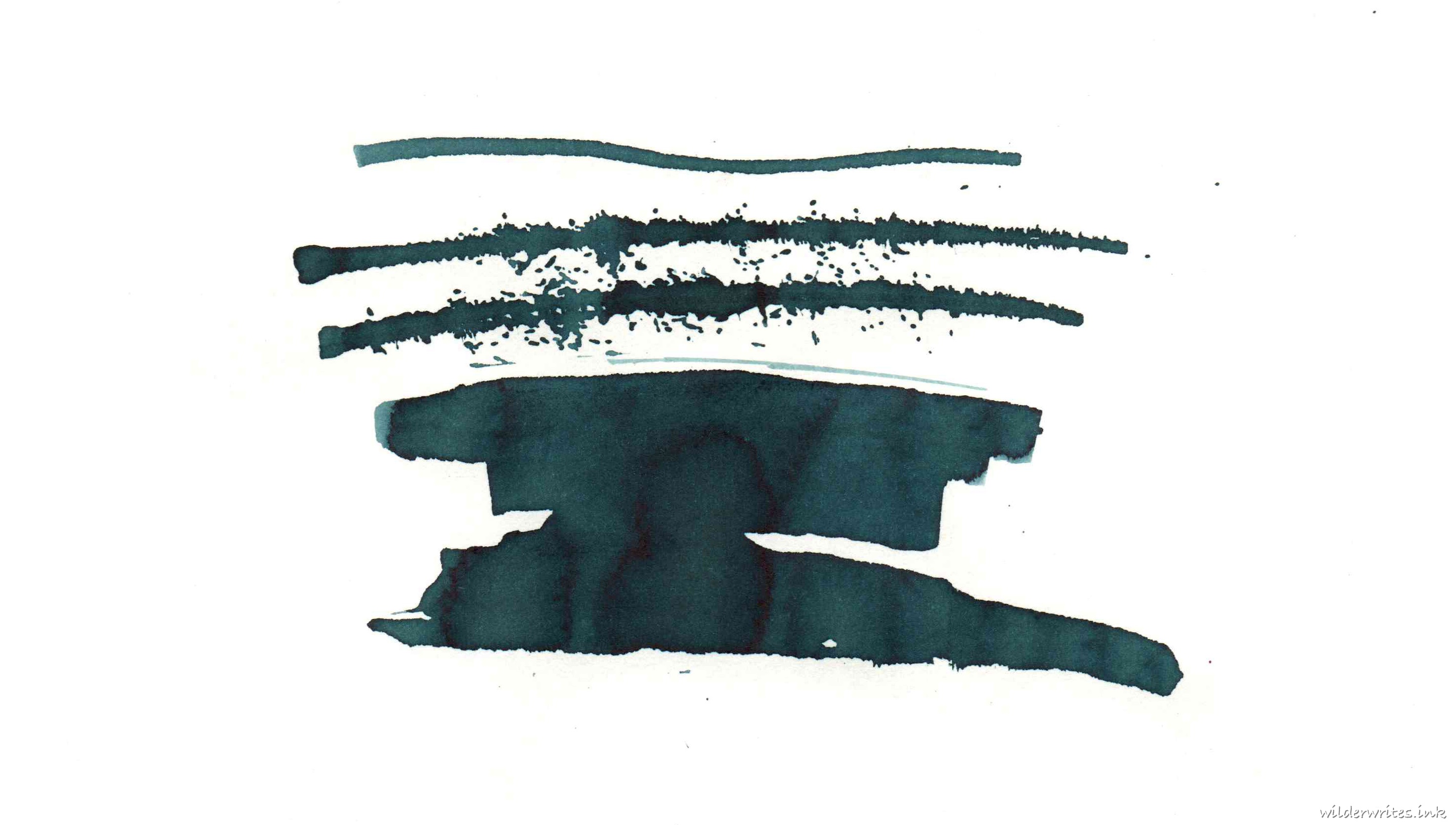 Herbin Vert De Gris sampled on Midori paper