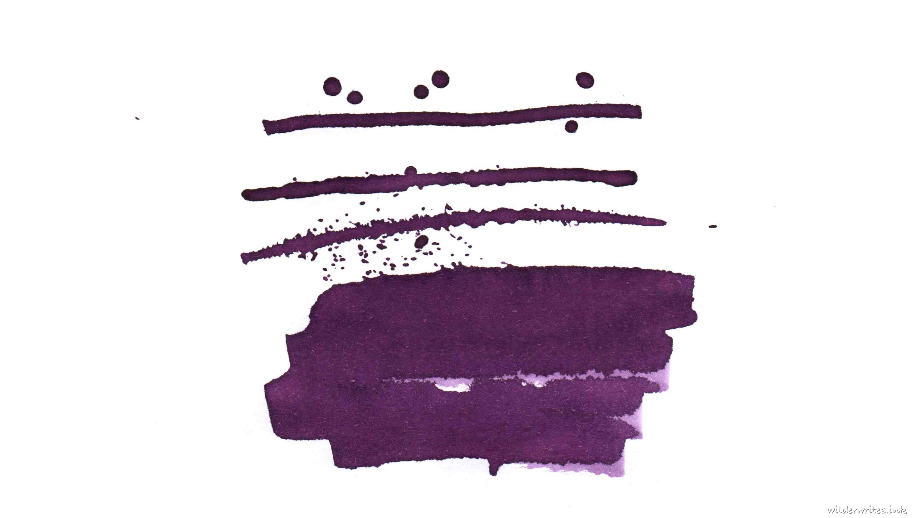 Herbin Violet Boreal sampled on Rhodia paper