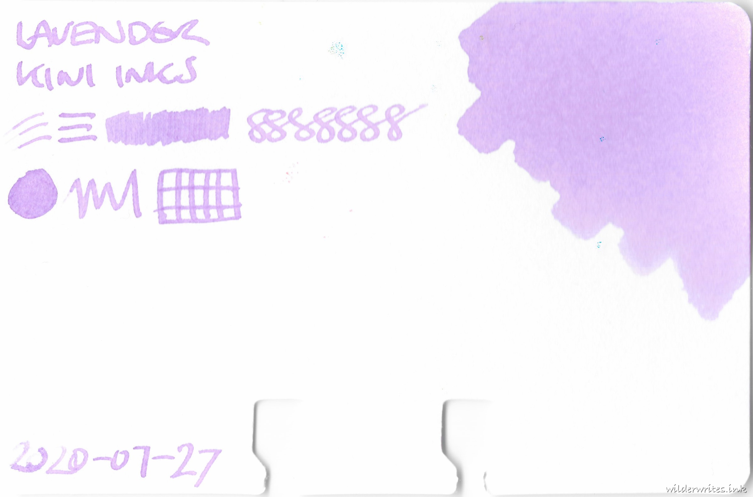 Kiwi Ink Lavender on Col-o-dex card