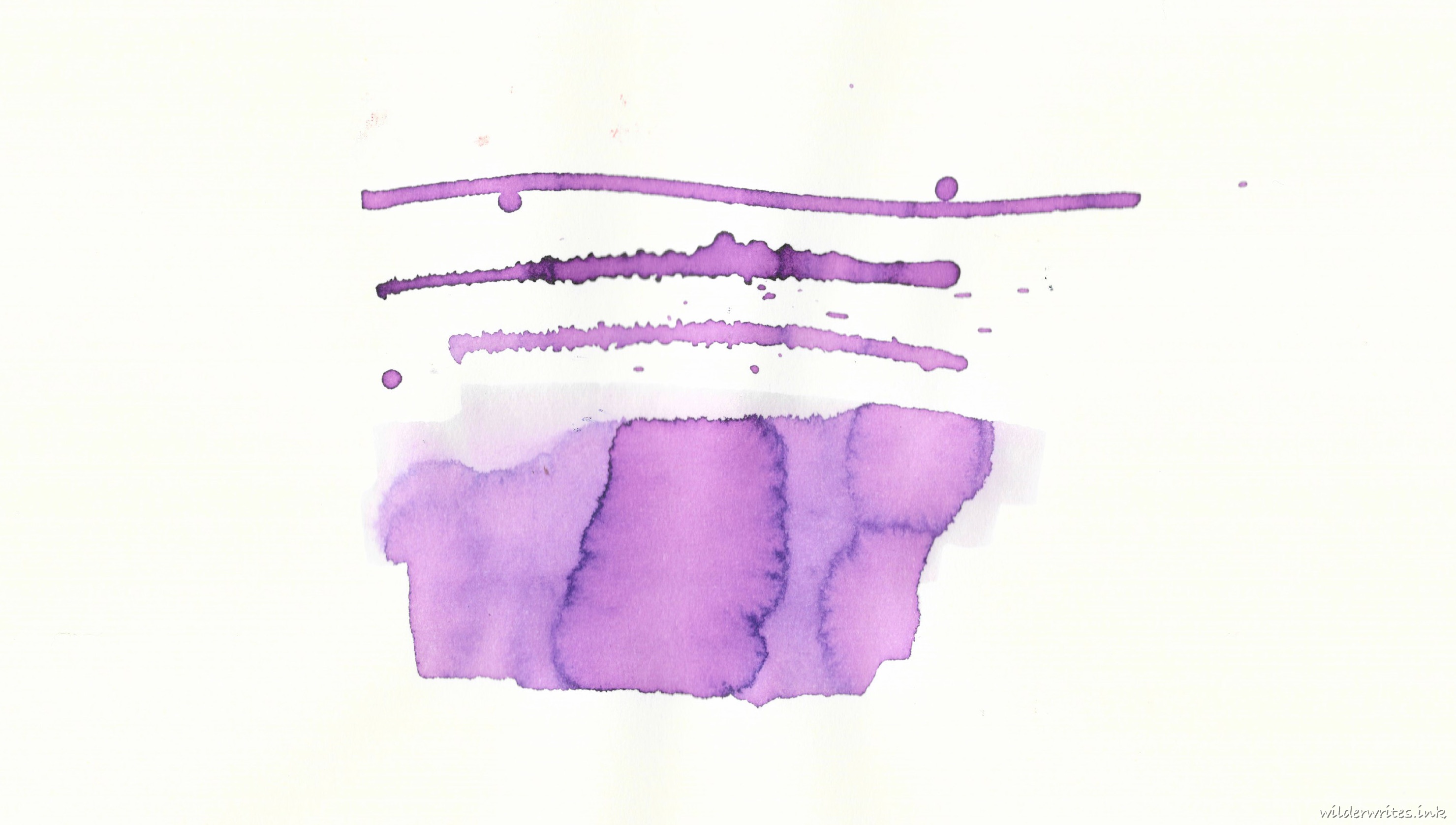 Kiwi Ink Lavender sampled on Midori paper