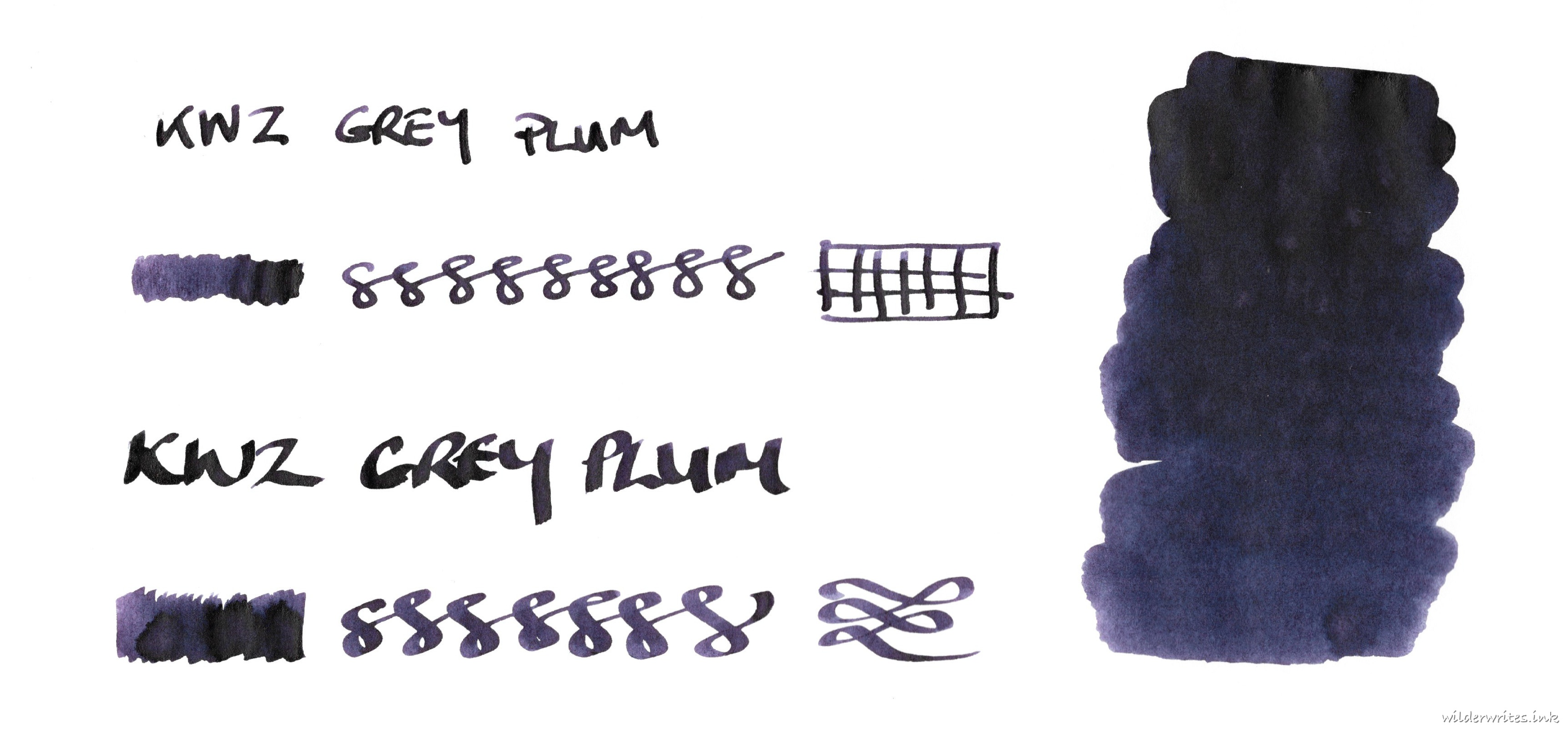 KWZ Grey Plum on Tomoe River (52gsm)