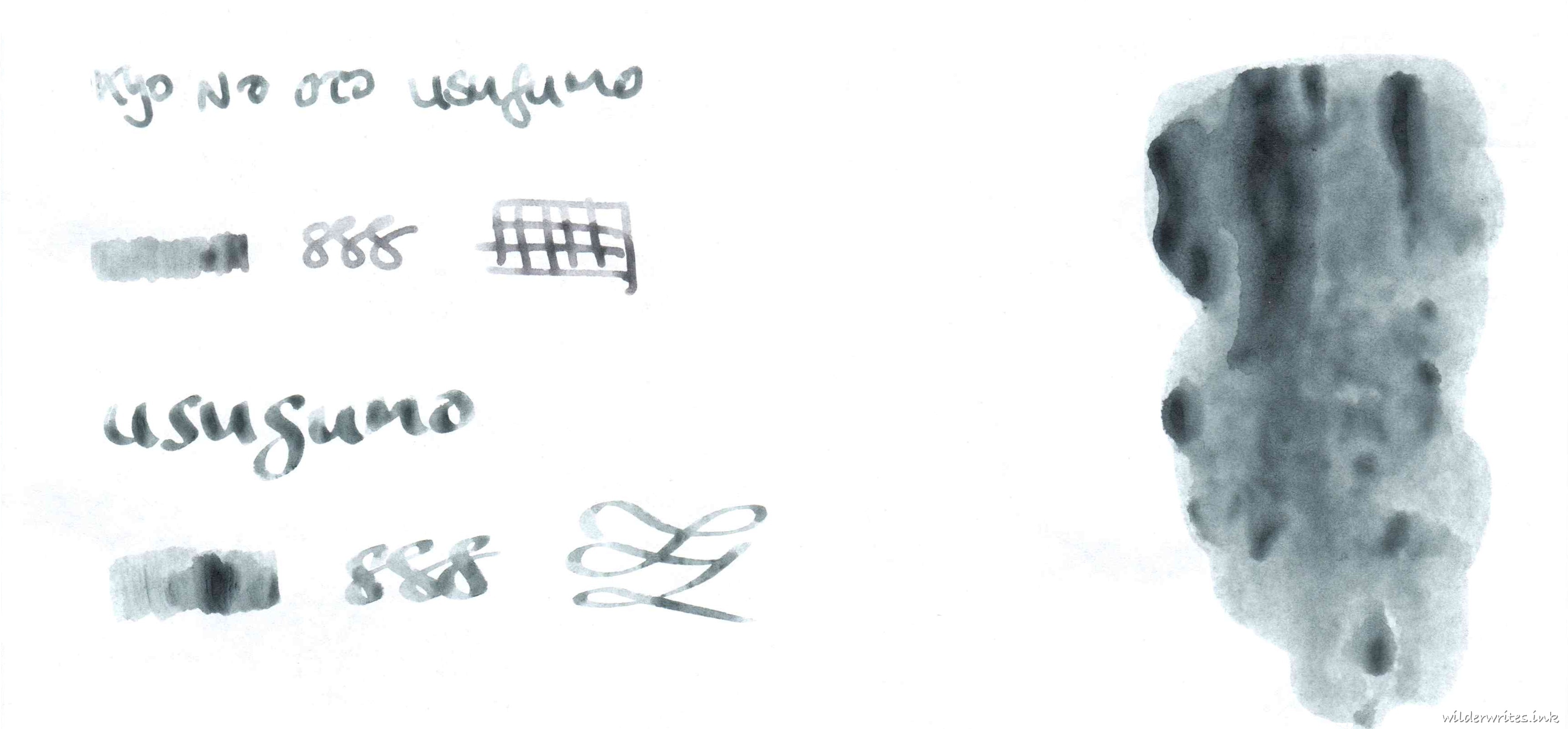 Kyo No Oto Usugumo on Tomoe River (52gsm)