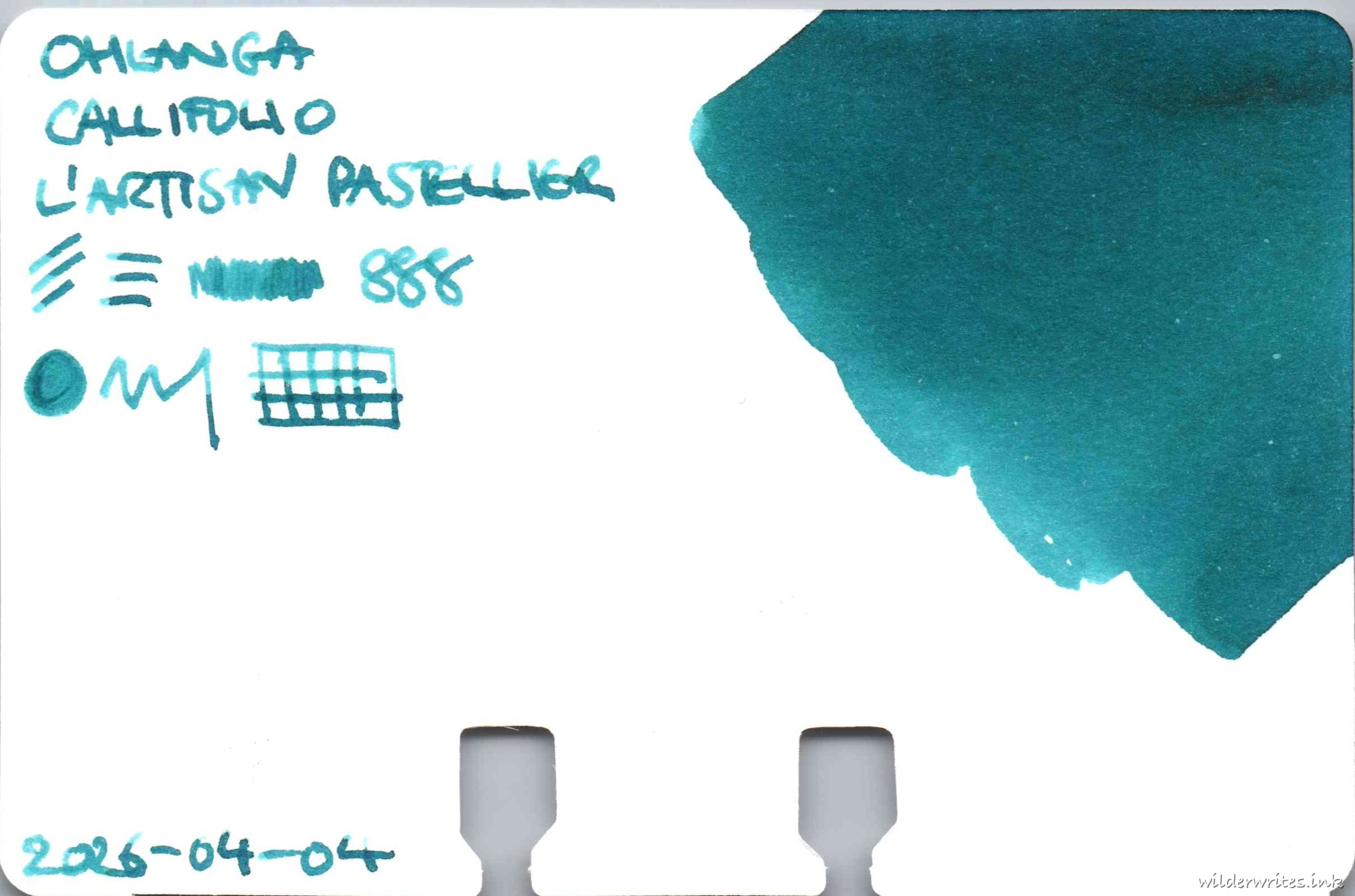 L'Artisan Pastellier Callifolio Ohlanga on Col-o-dex card