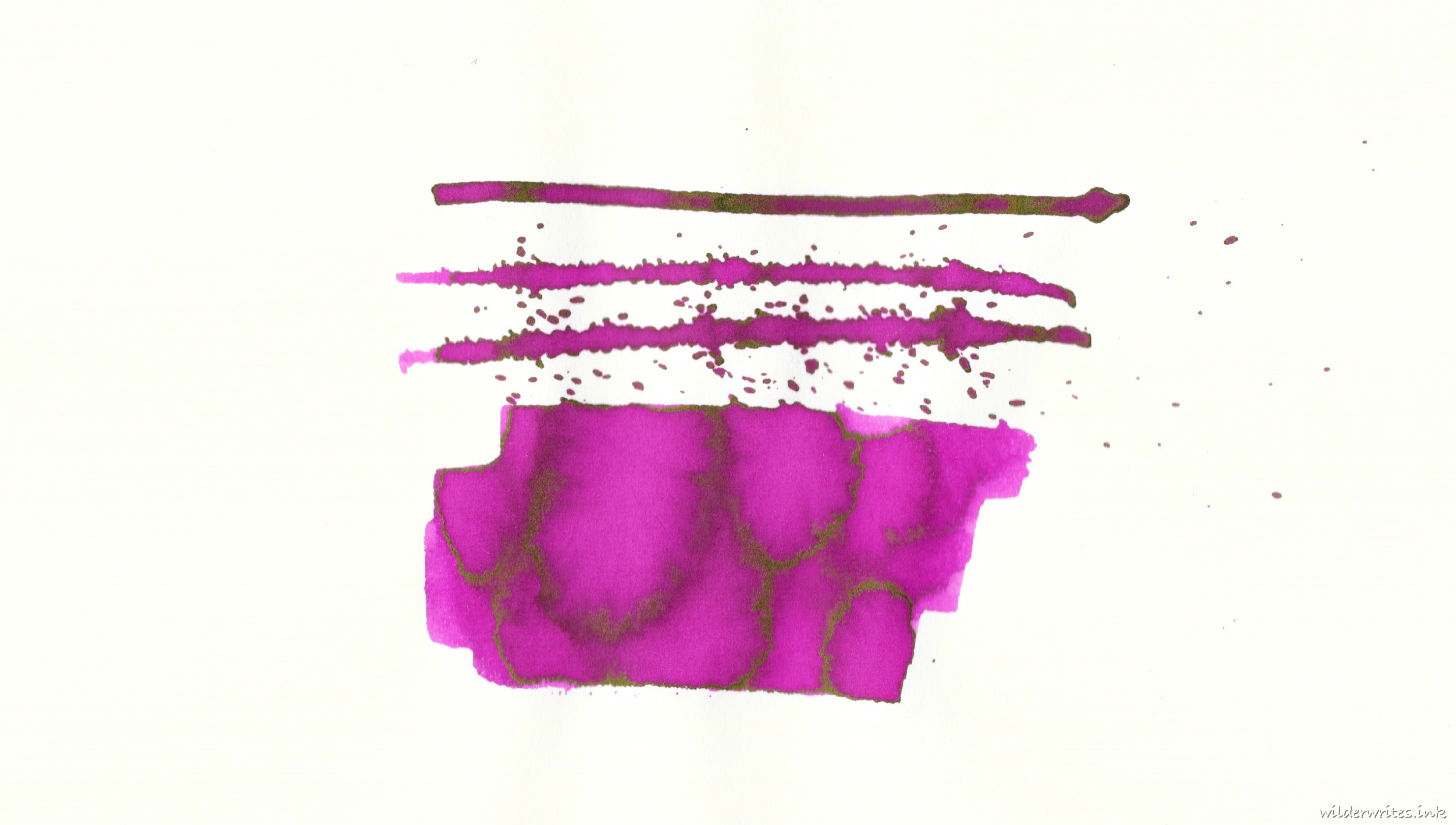 L'Artisan Pastellier Fuschia sampled on Midori paper