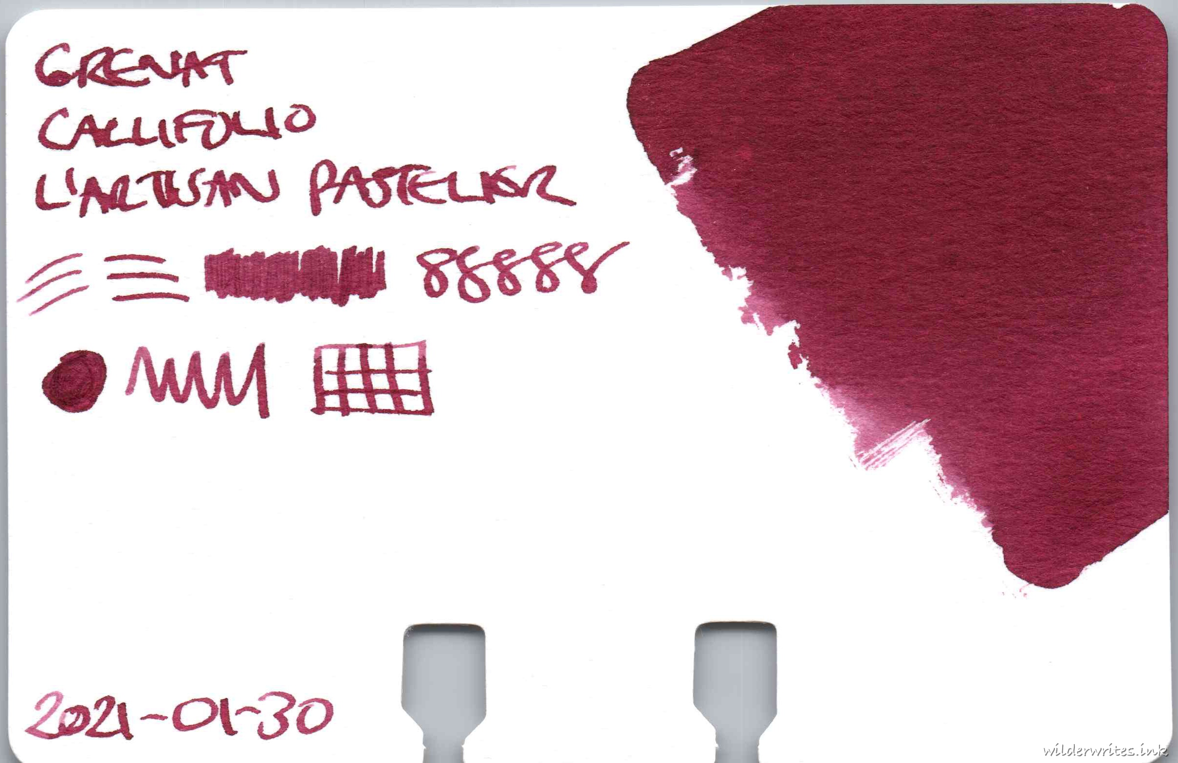 L'Artisan Pastellier Grenat on Col-o-dex card