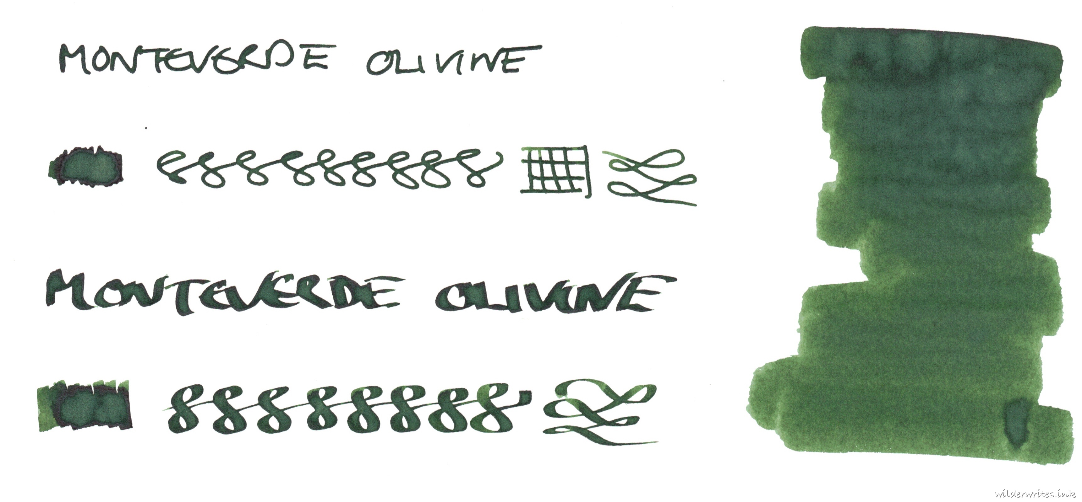 Monteverde Olivine on Tomoe River (52gsm)