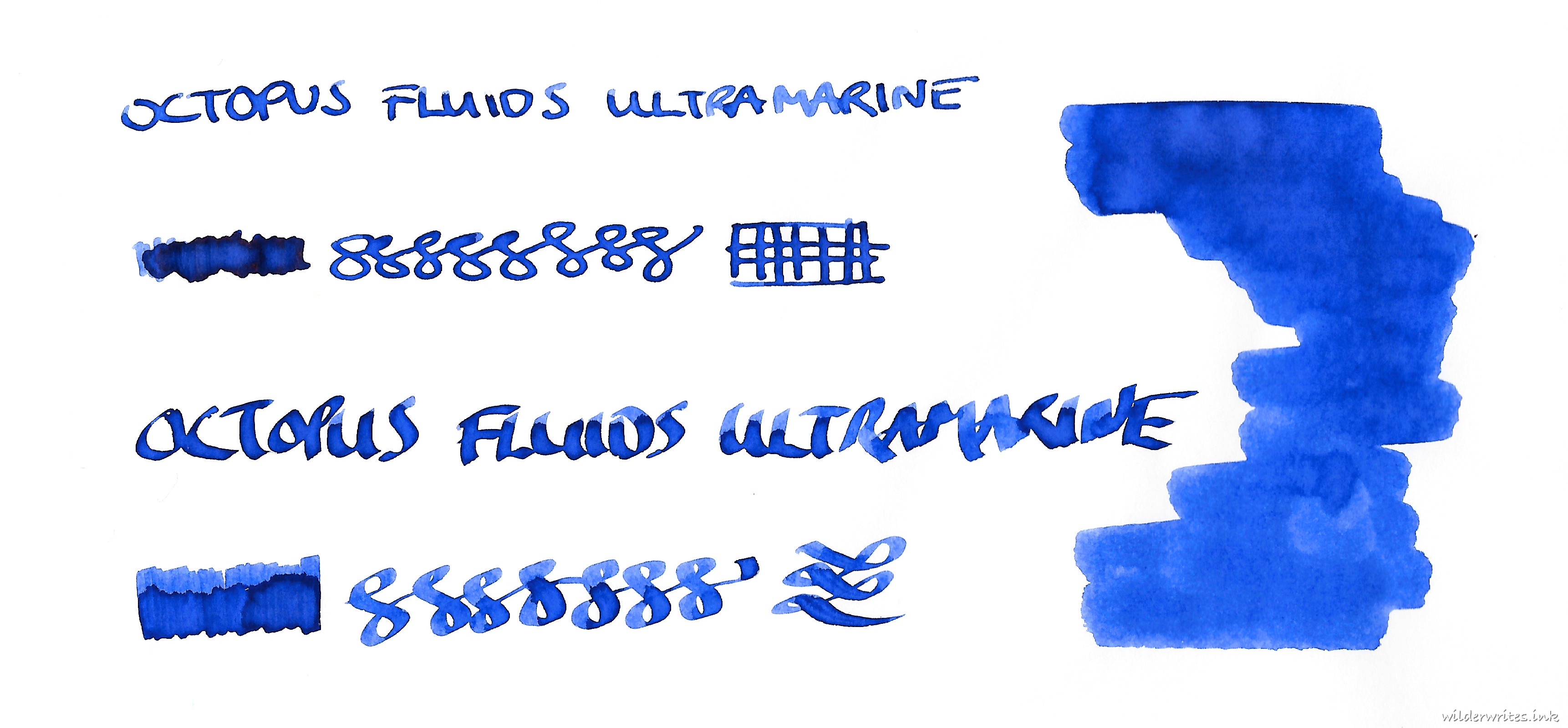 Octopus Fluids Ultramarine on Tomoe River (52gsm)