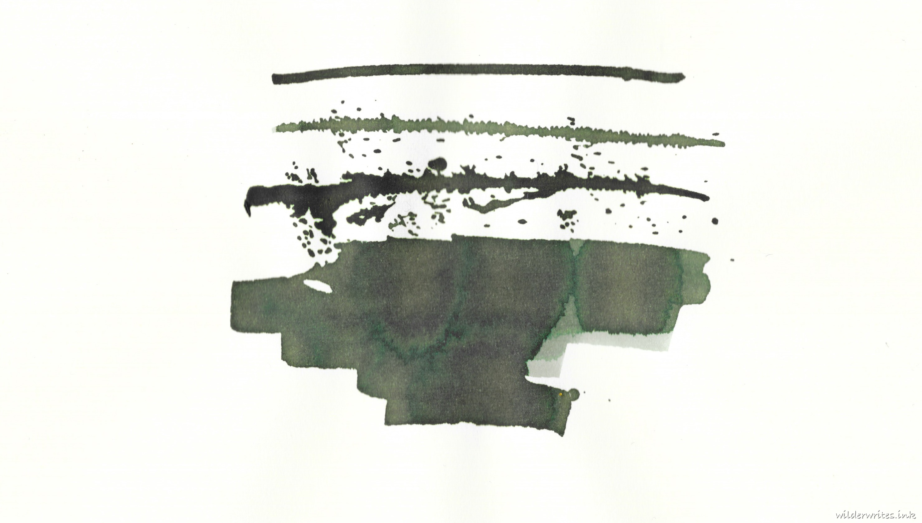 Papier Plume Streetcar Green sampled on Midori paper