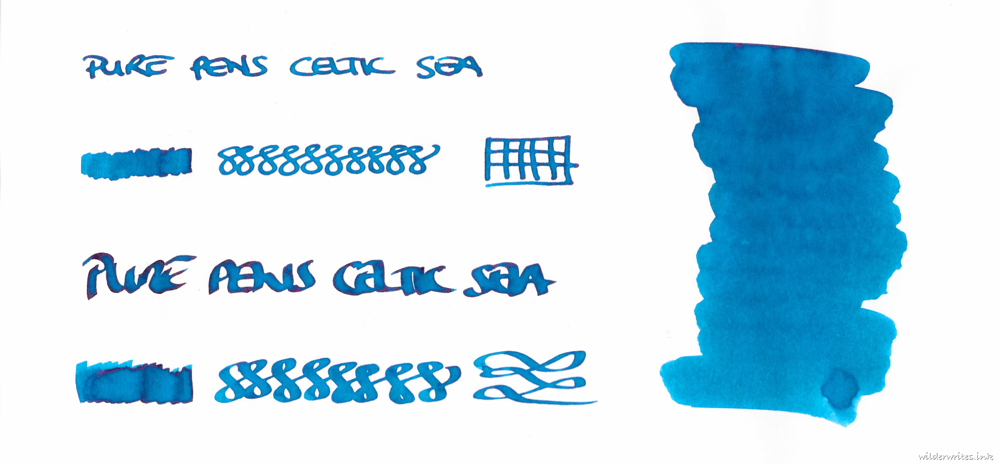 Pure Pens Celtic Sea on Tomoe River (52gsm)