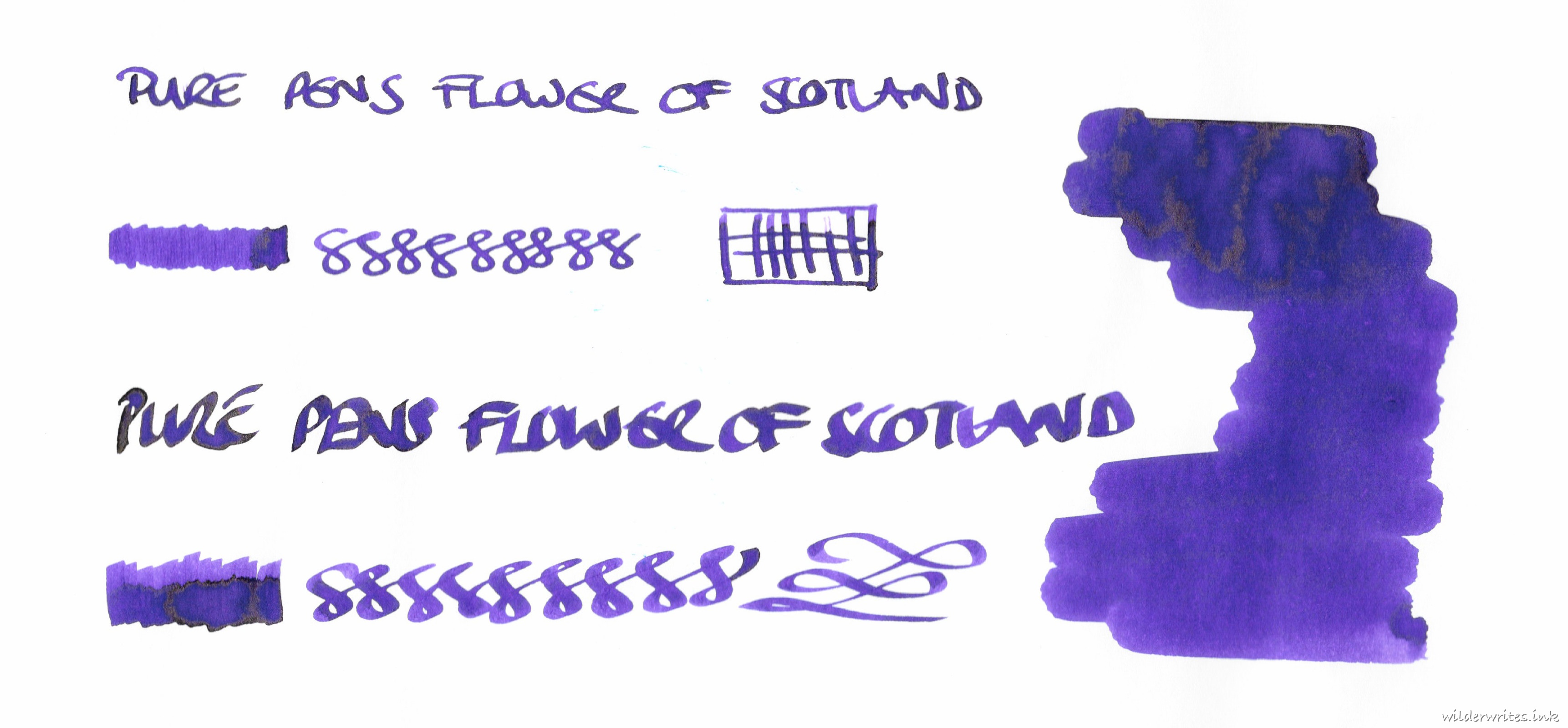 Pure Pens Flower Of Scotland on Tomoe River (52gsm)