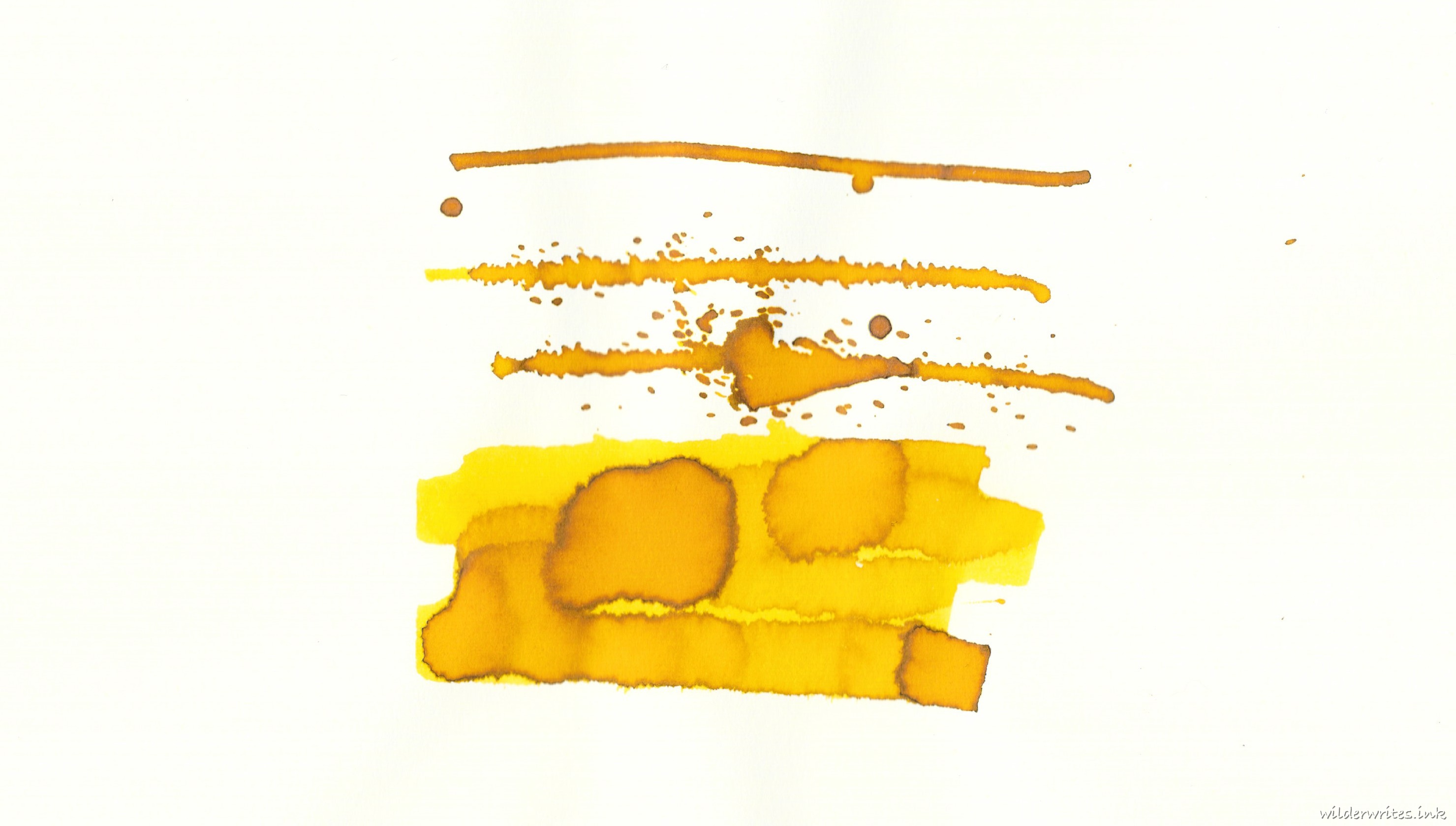 Robert Oster Aussie Gold sampled on Midori paper