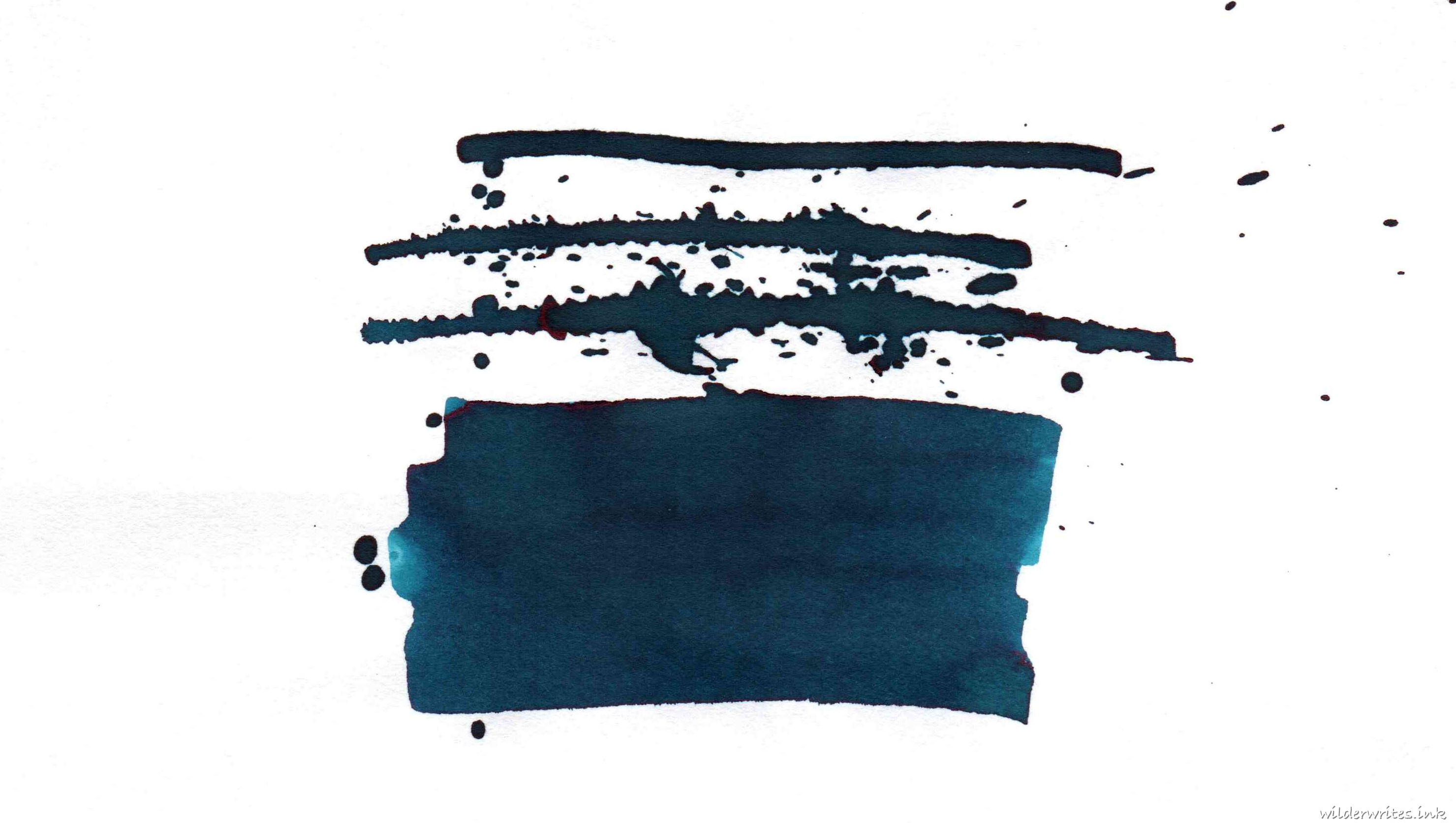 Robert Oster Blue Denim sampled on Bank paper