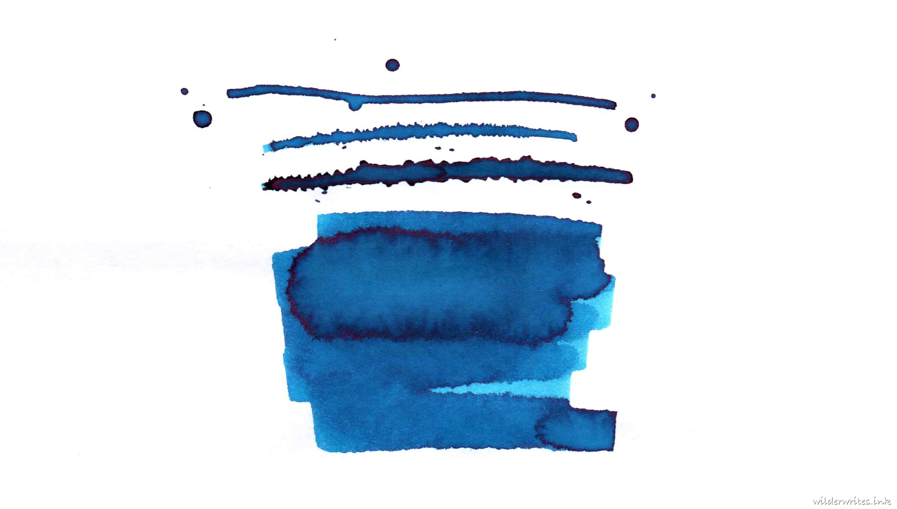 Robert Oster Blue Lagoon sampled on Rhodia paper