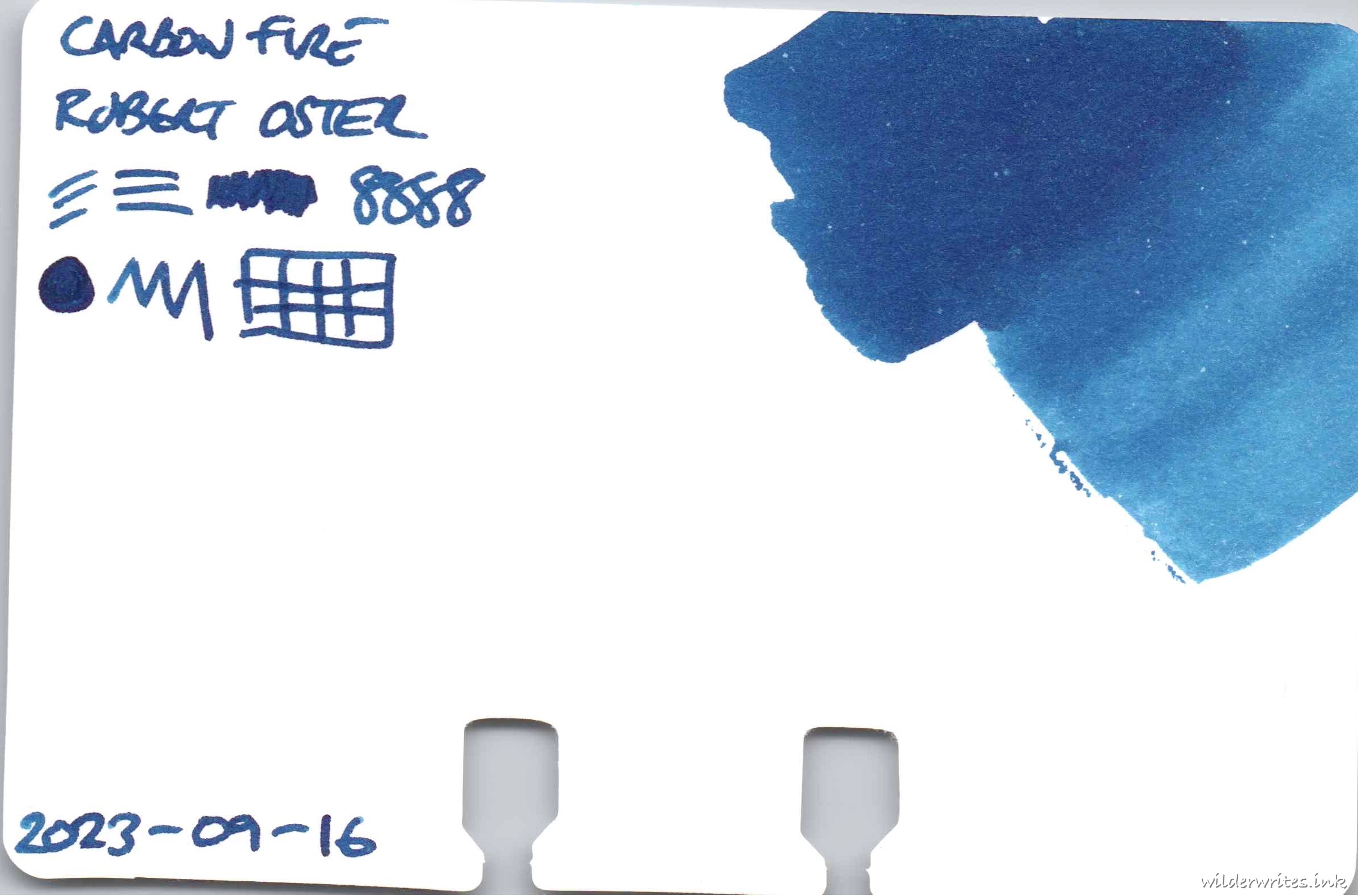 Robert Oster Carbon Fire on Col-o-dex card