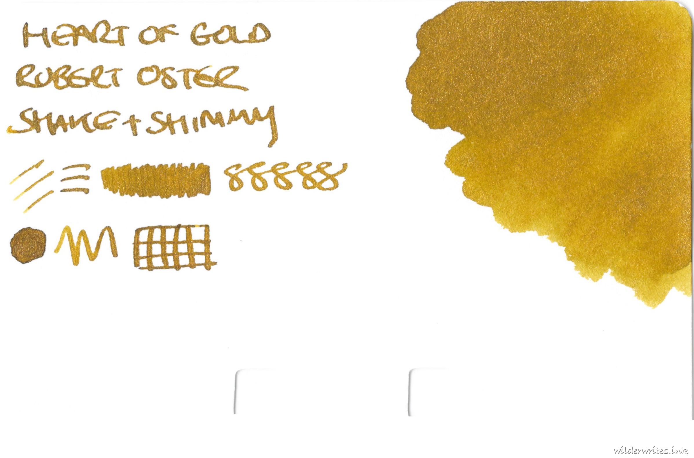 Robert Oster Heart Of Gold on Col-o-dex card