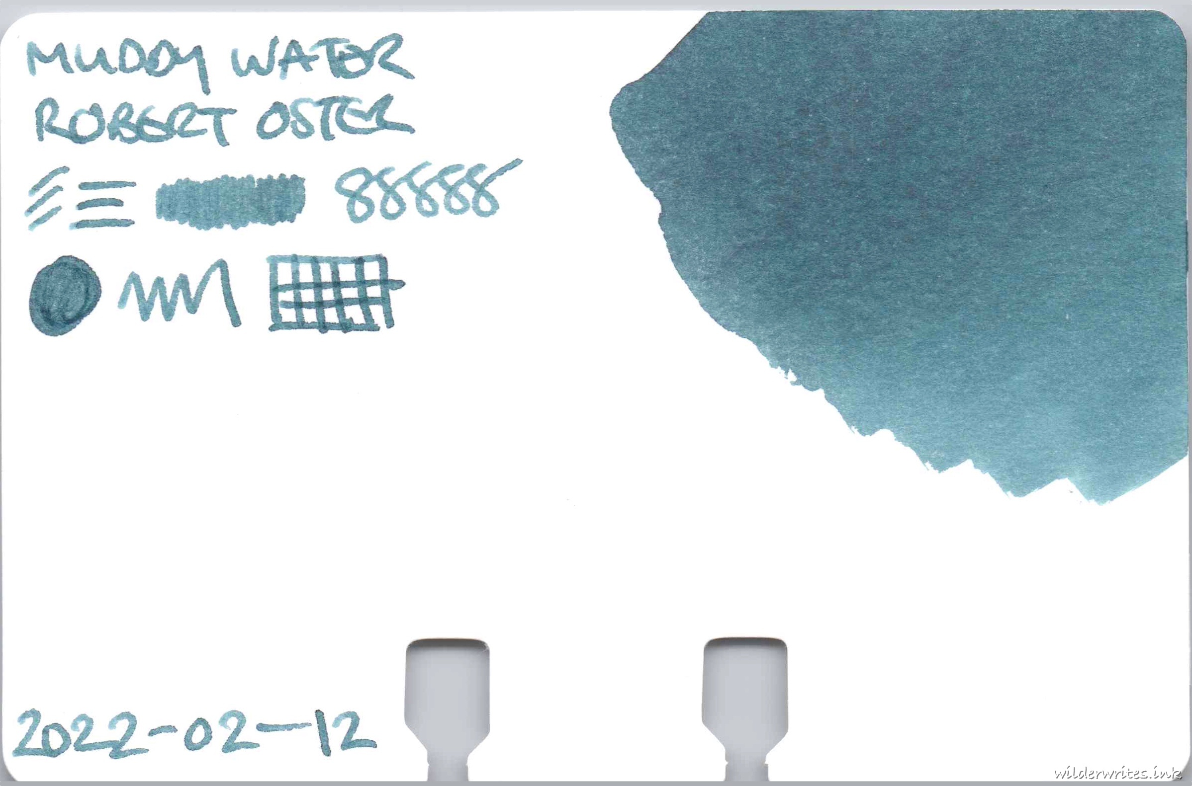 Robert Oster Muddy Water on Col-o-dex card