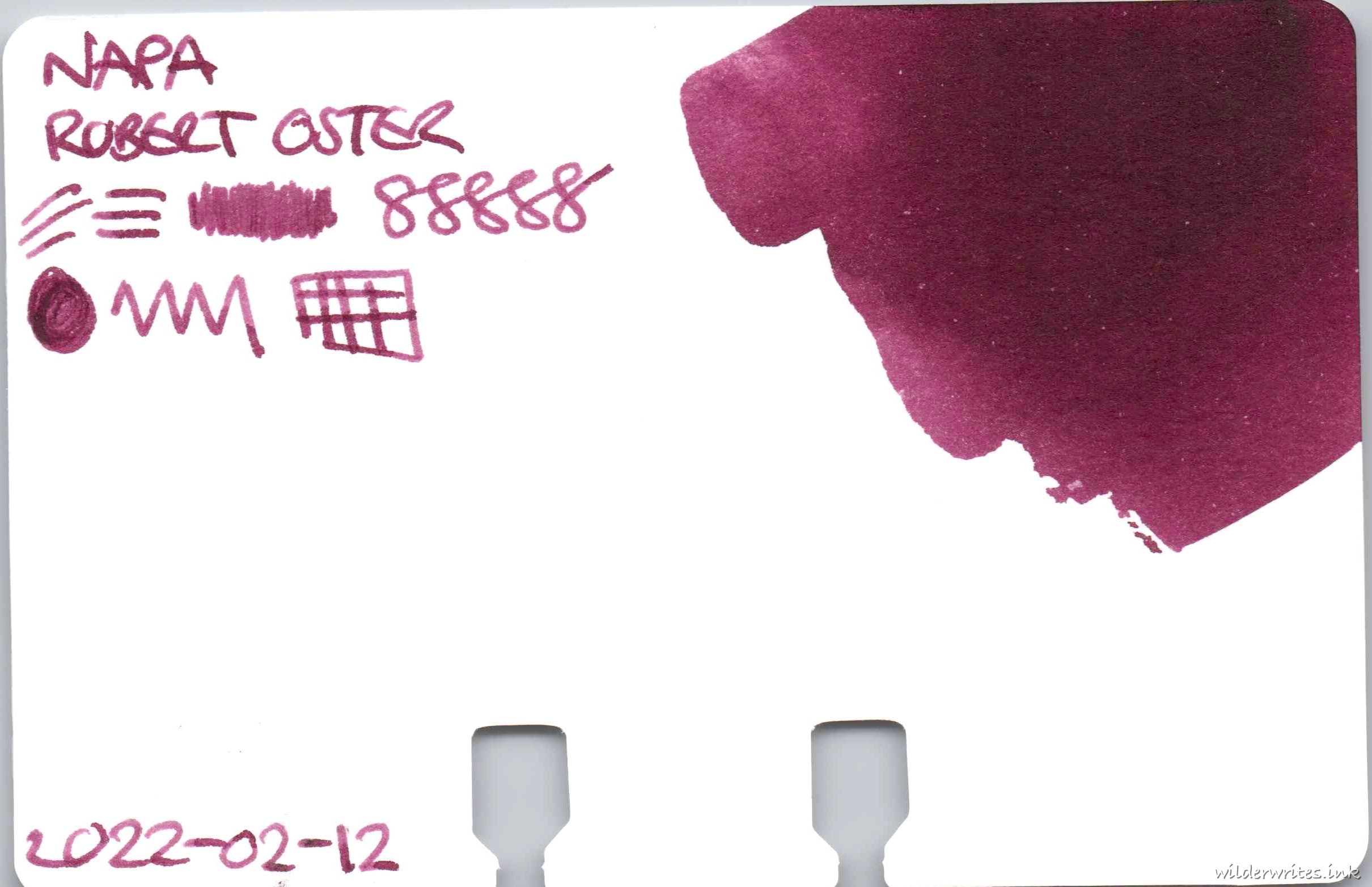 Robert Oster Napa on Col-o-dex card