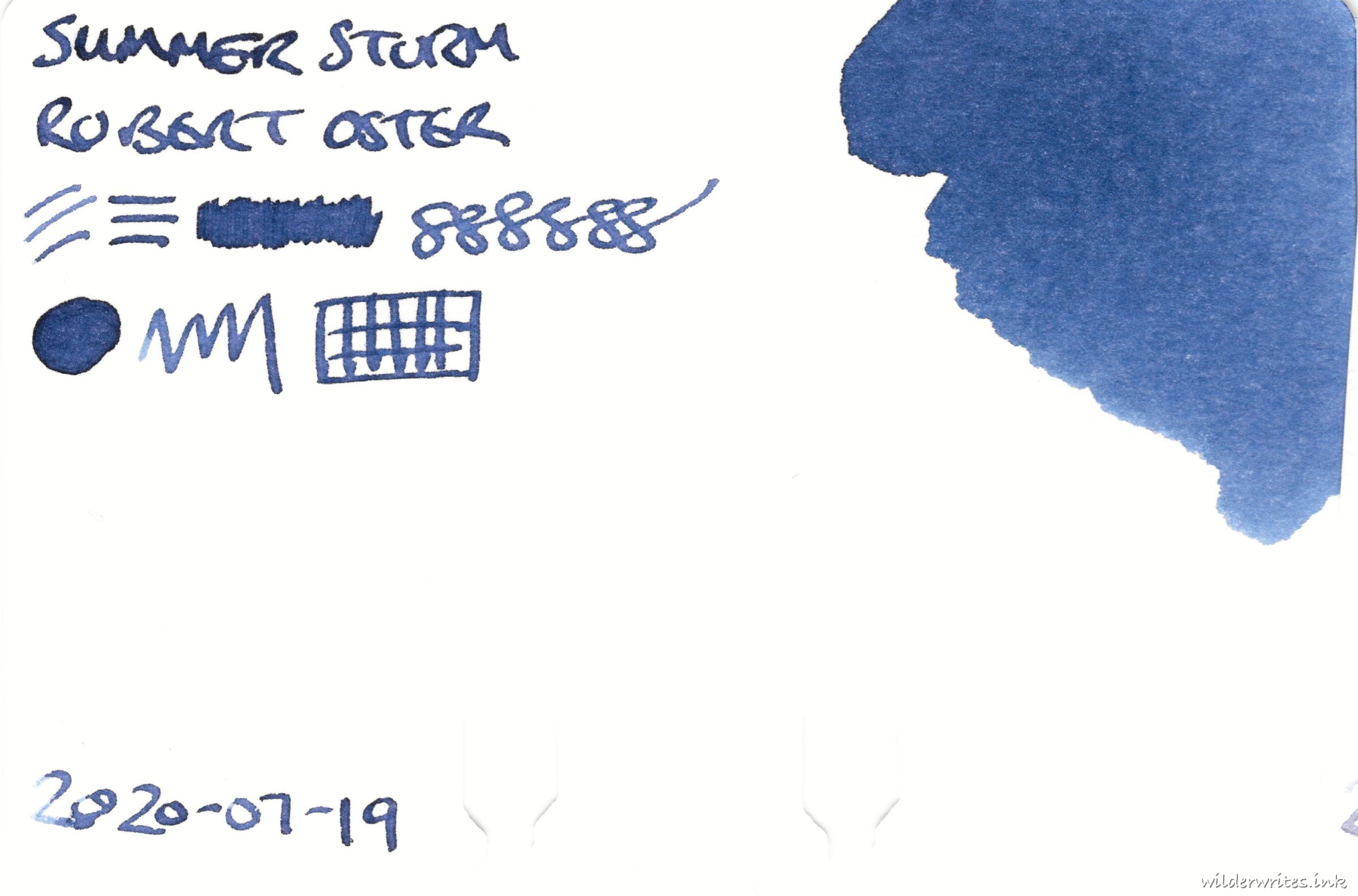 Robert Oster Summer Storm on Col-o-dex card