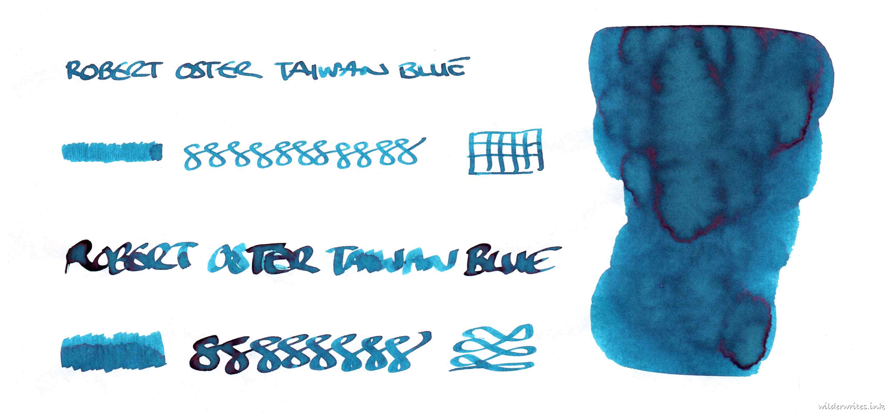 Robert Oster Taiwan Blue on Tomoe River (52gsm)