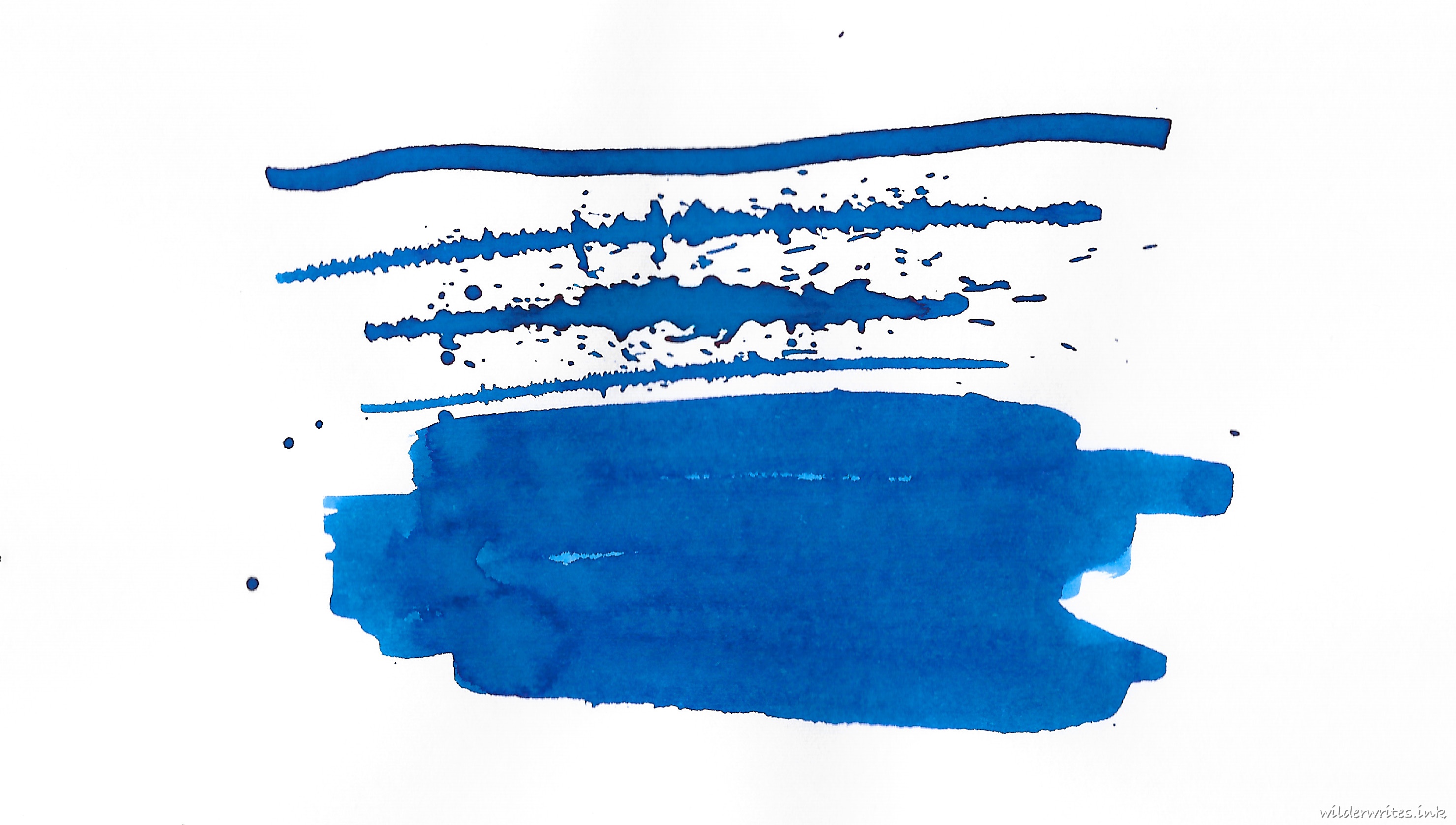 Robert Oster True Blue sampled on Rhodia paper