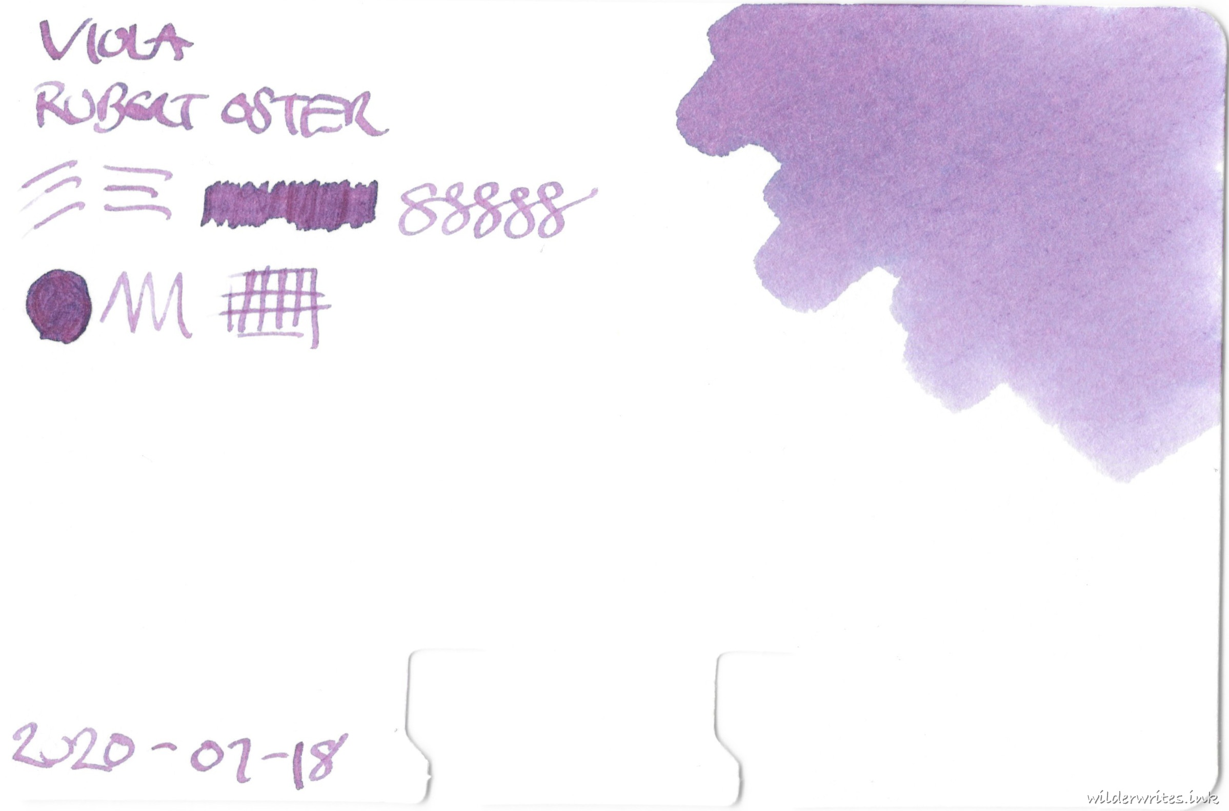 Robert Oster Viola on Col-o-dex card