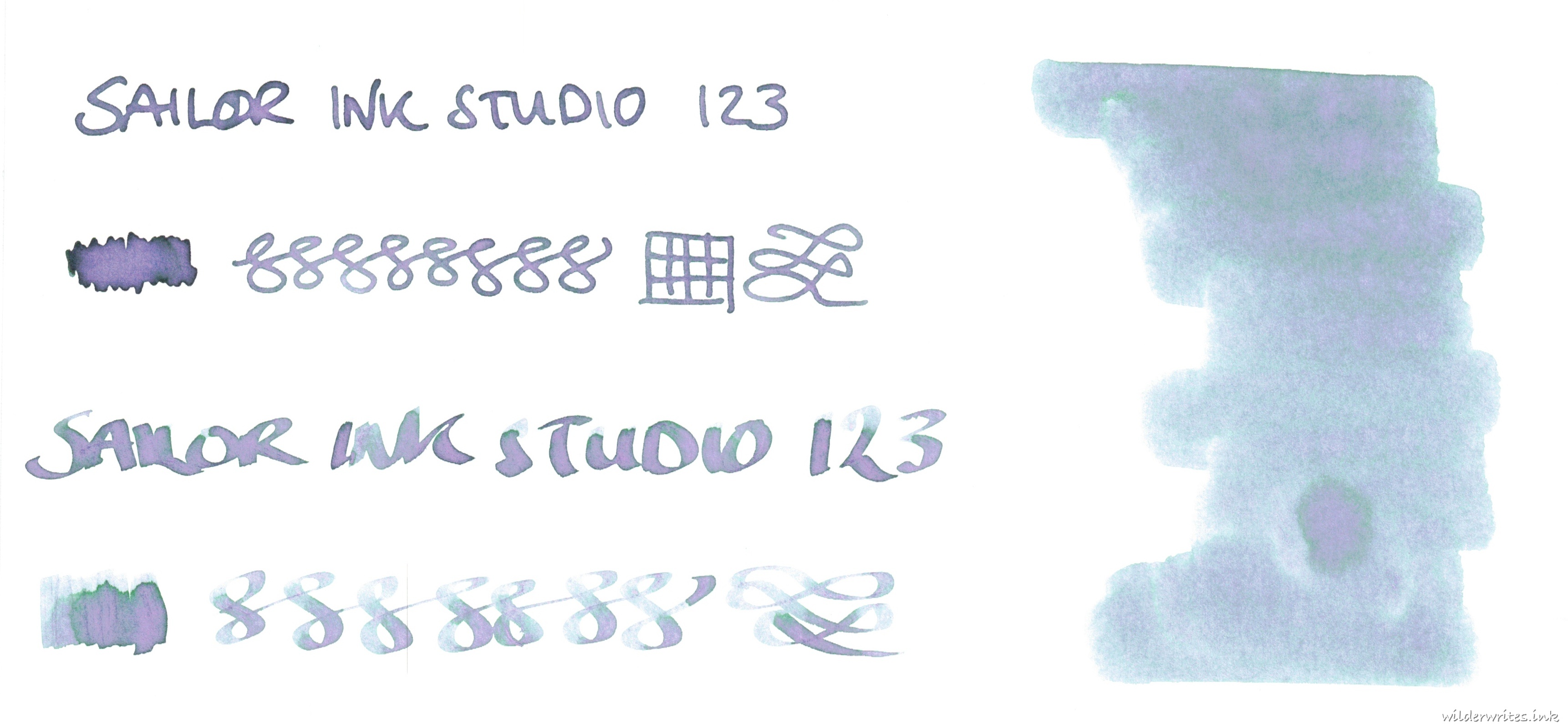 Sailor Ink Studio 123 on Tomoe River (52gsm)